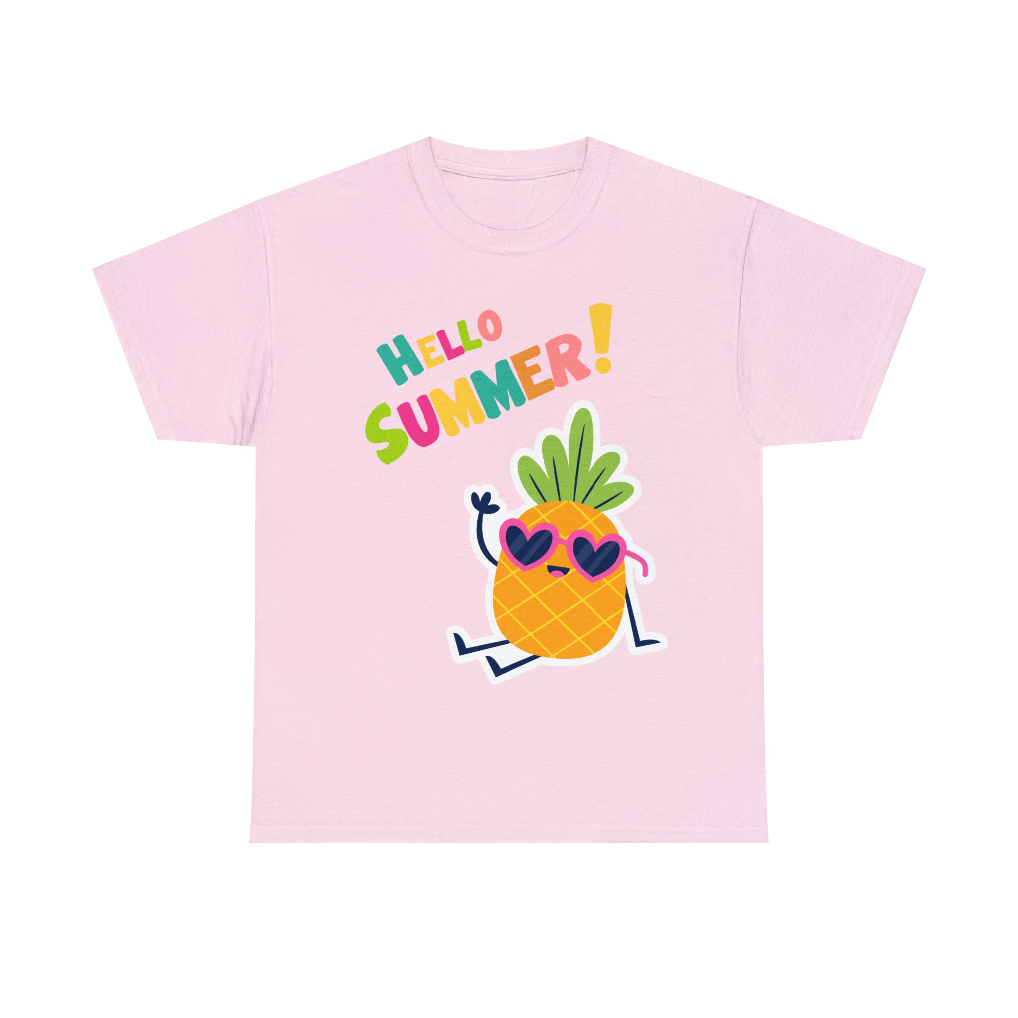 Hello Pineapple Summer Unisex Heavy Cotton Tee