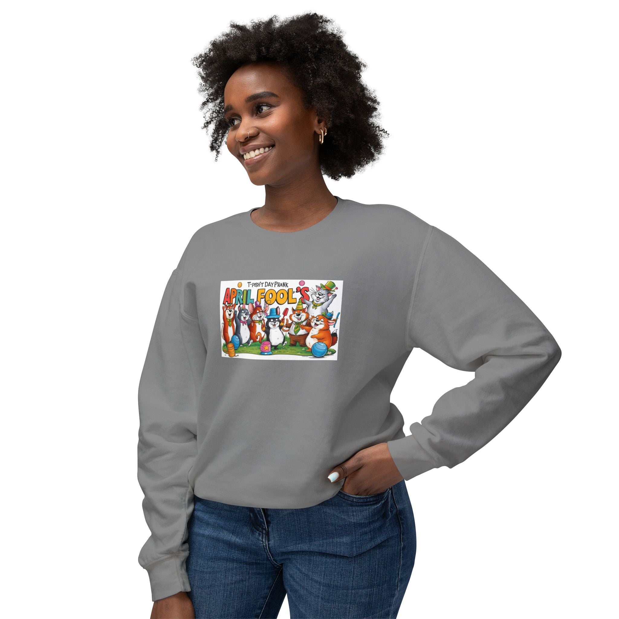 T-Pish'T-Day Prank Unisex Lightweight Crewneck Sweatshirt