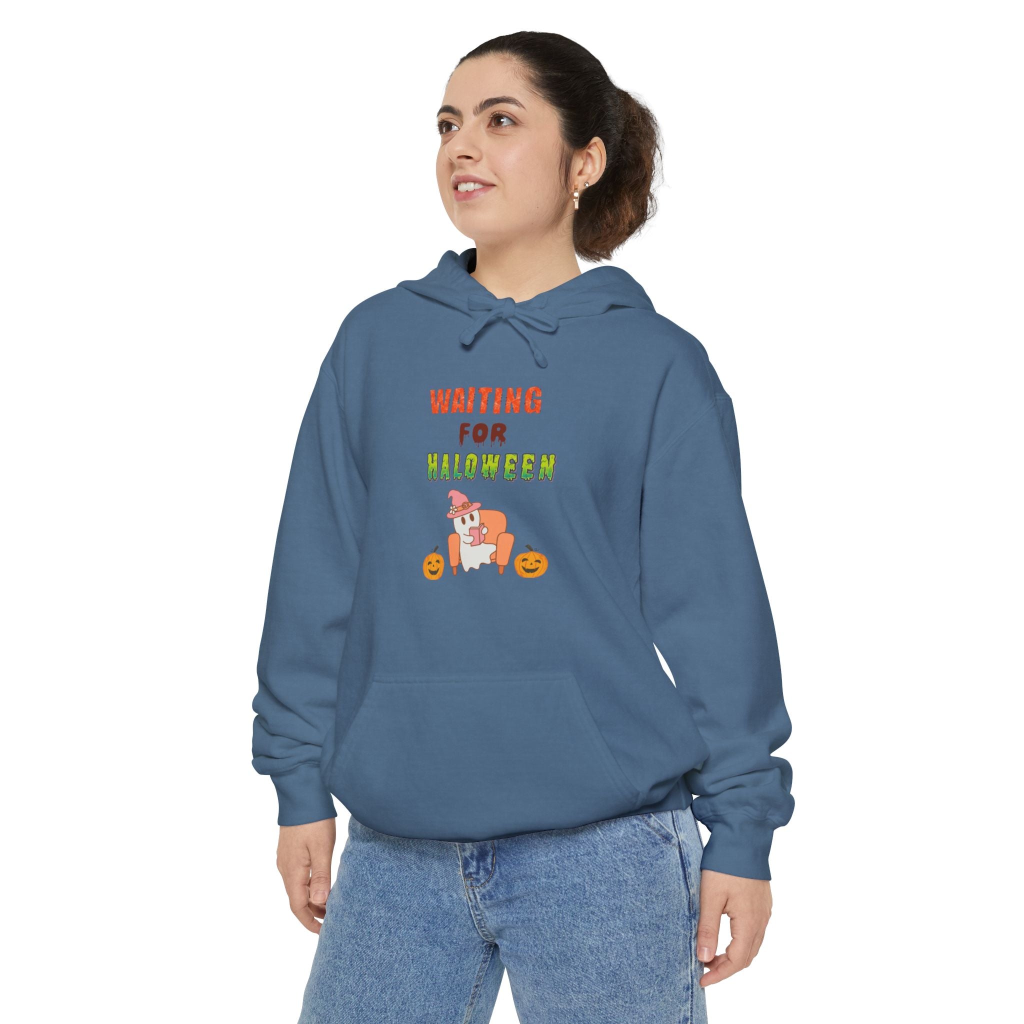 Waiting For Halloween Unisex Garment-Dyed Hoodie