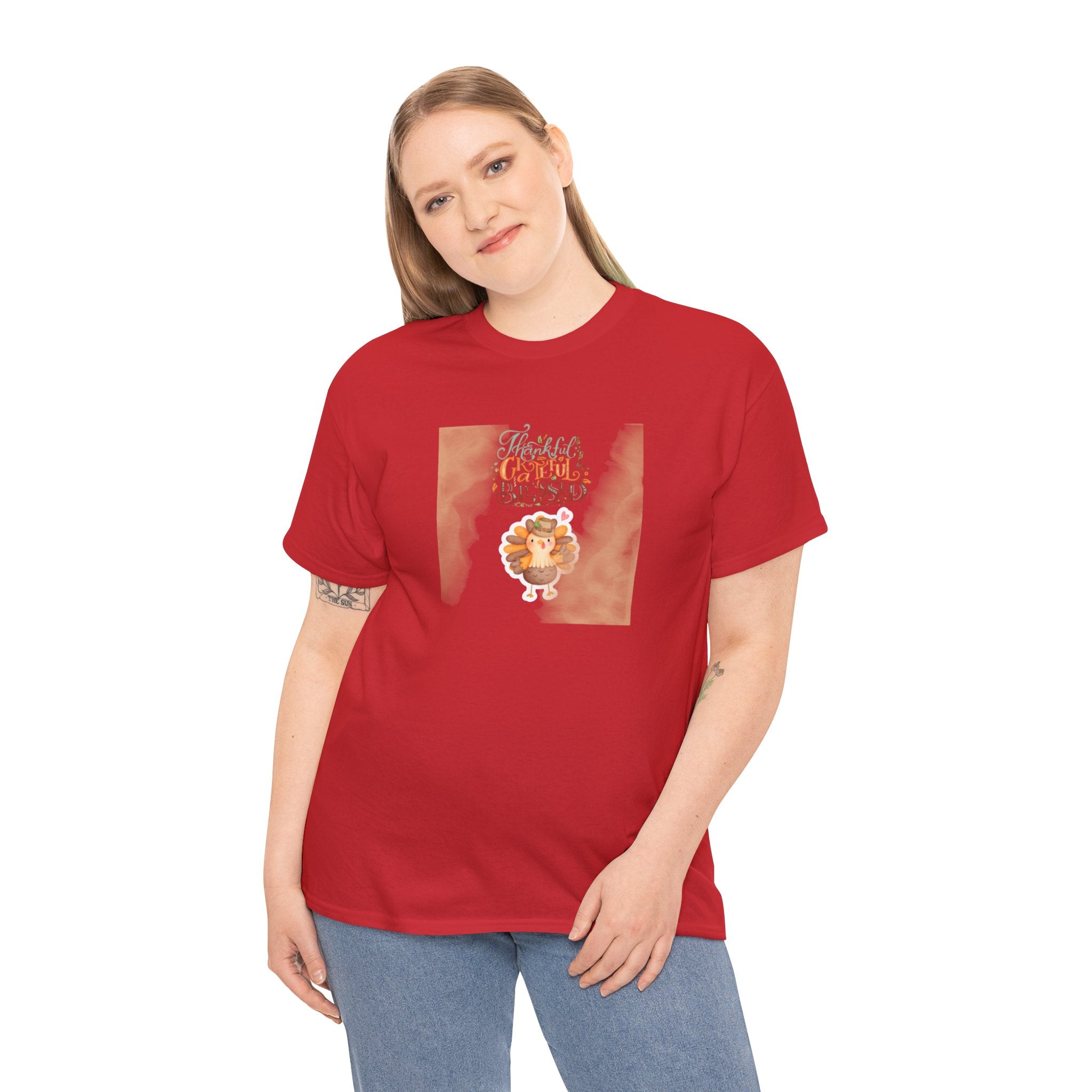 Thankful Grateful Blessed Unisex Heavy Cotton Tee