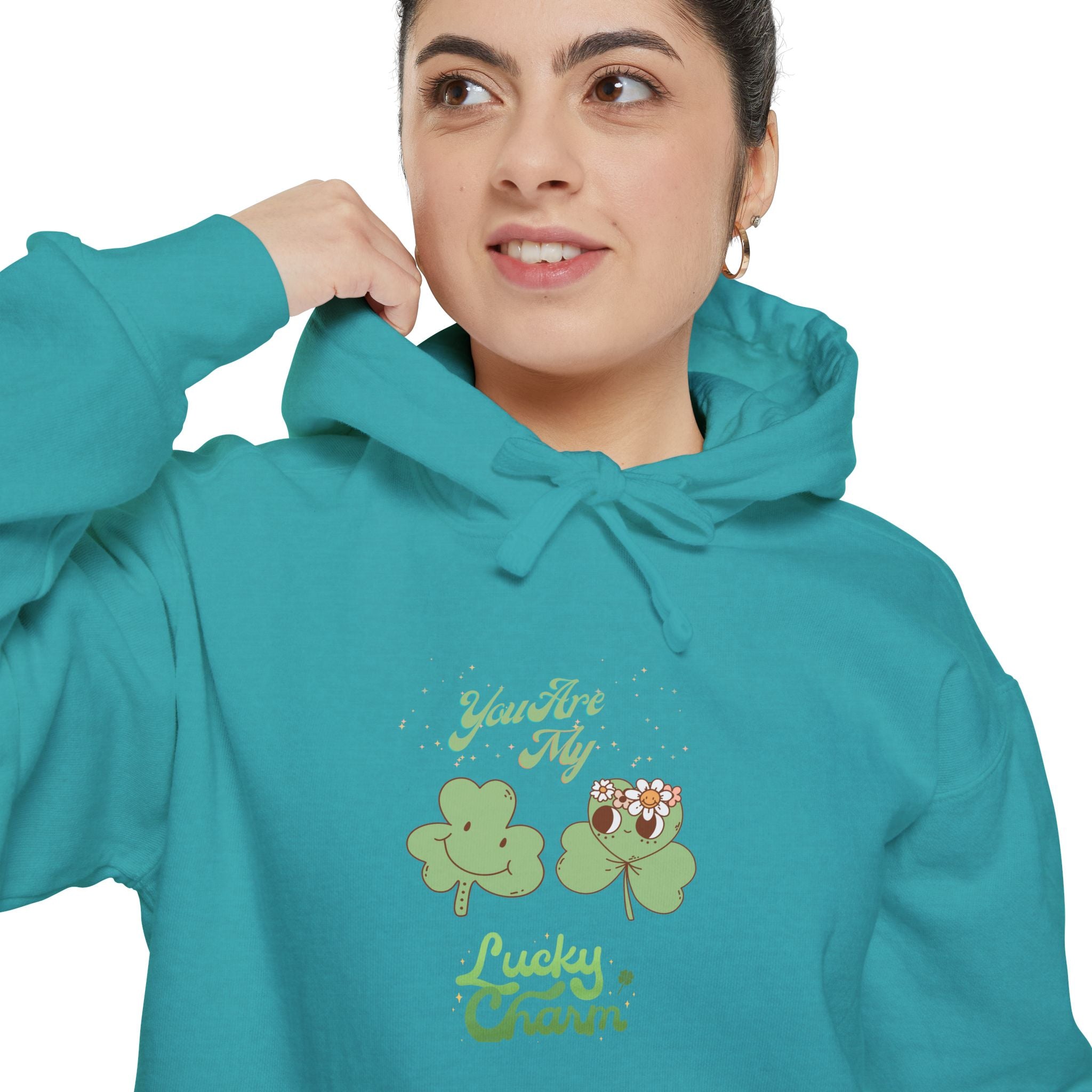 You're My Lucky Charm Unisex Garment-Dyed Hoodie for St. Patrick's Day