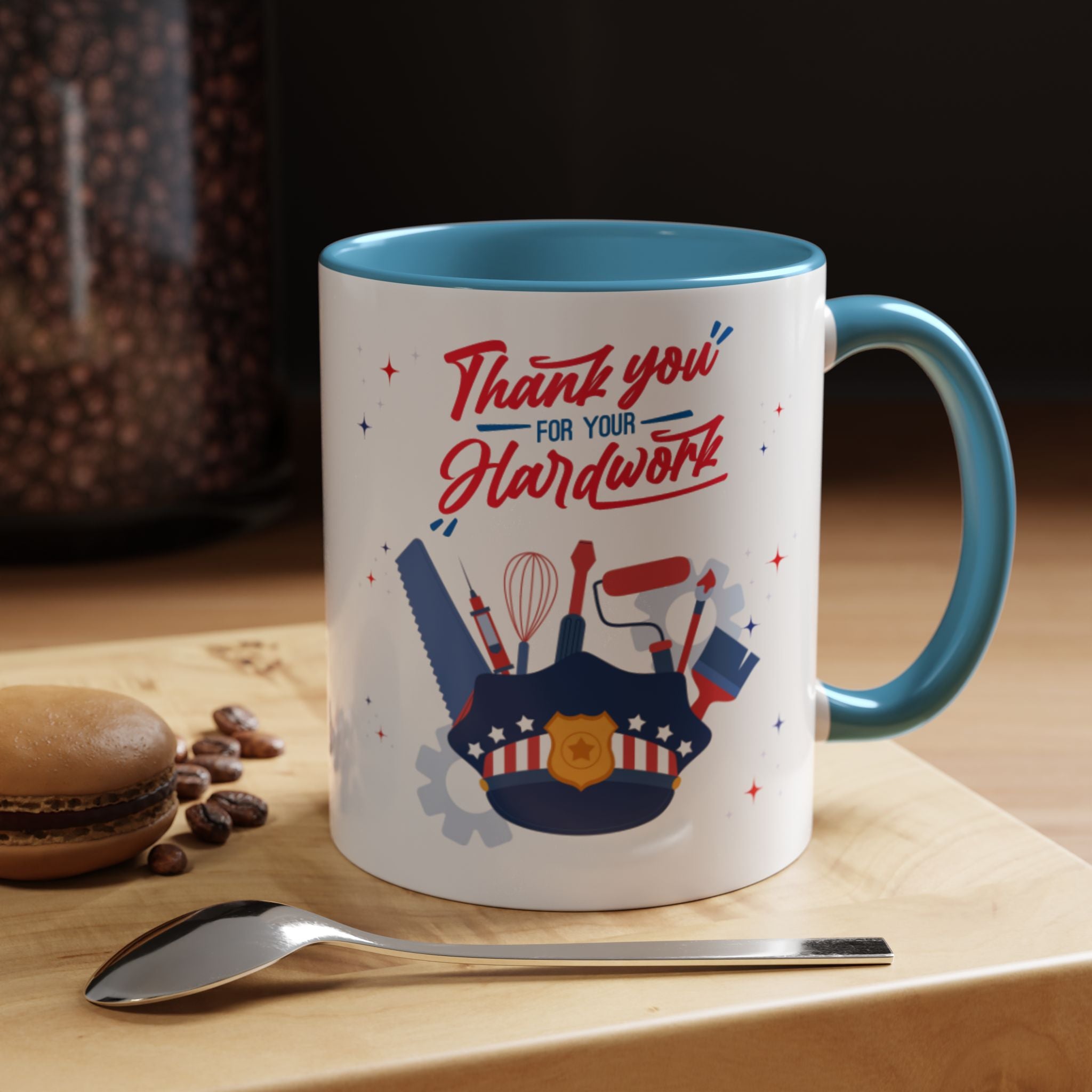 Thank You For Your Hard Work Accent Coffee Mug (11, 15oz)