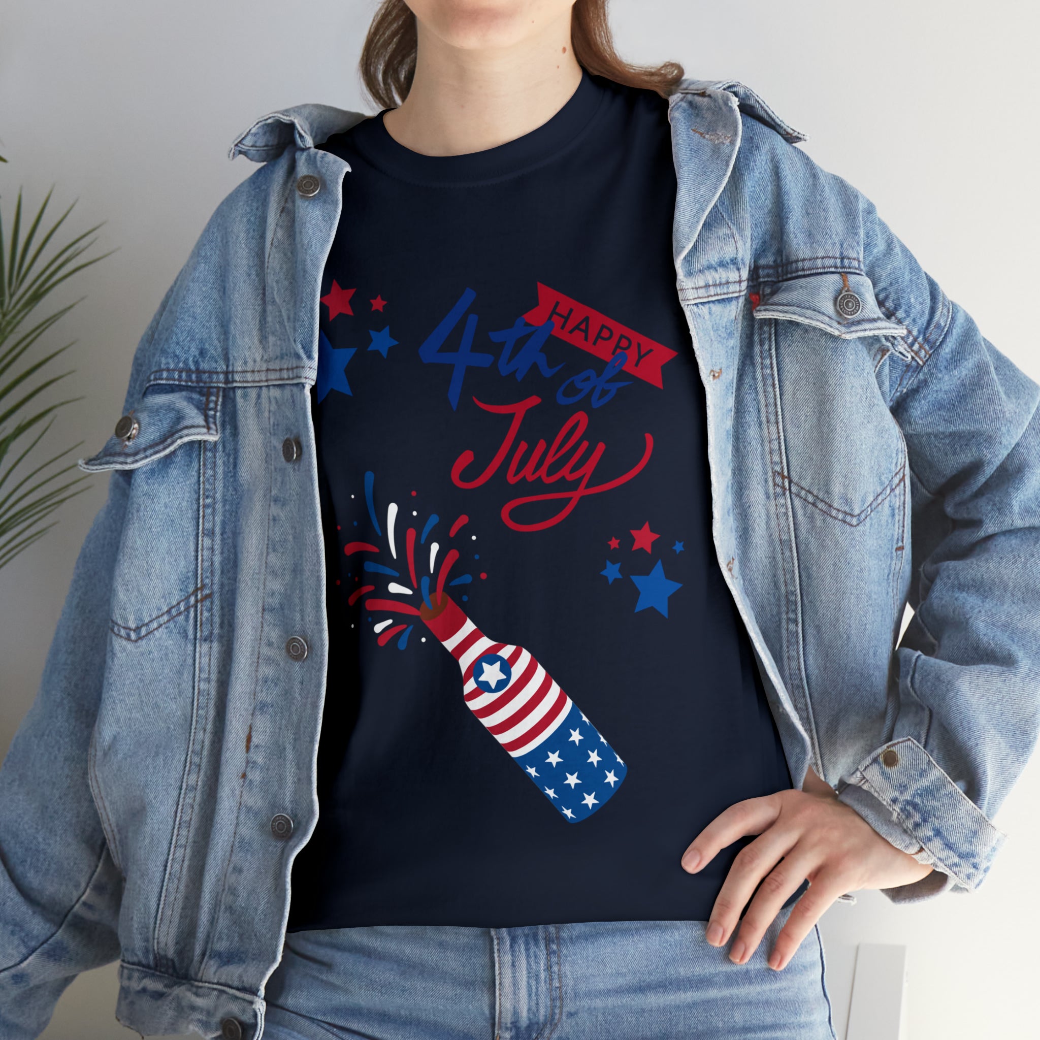 Happy 4th Of July Celebration Unisex Heavy Cotton Tee