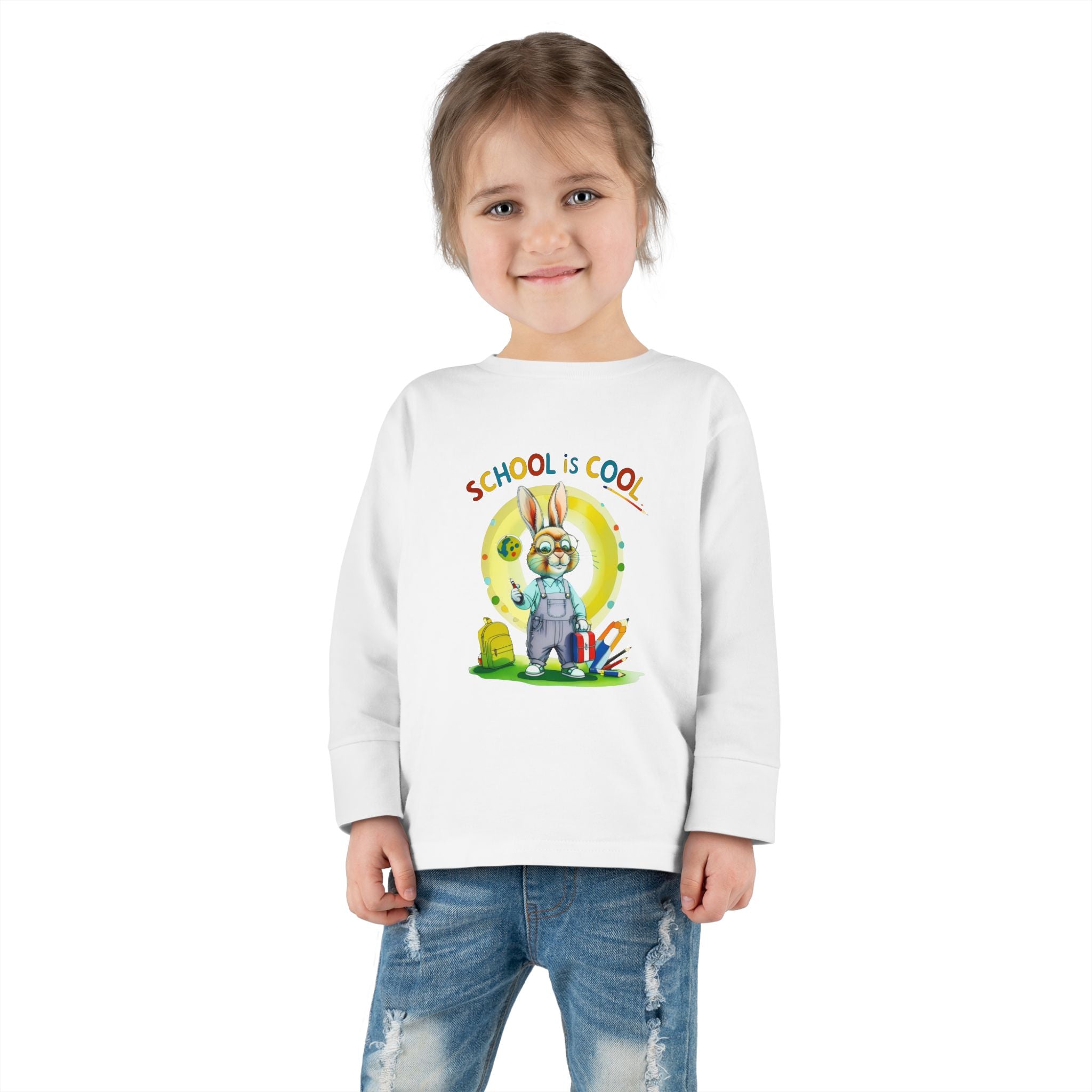 School is Cool Toddler Long Sleeve Tee