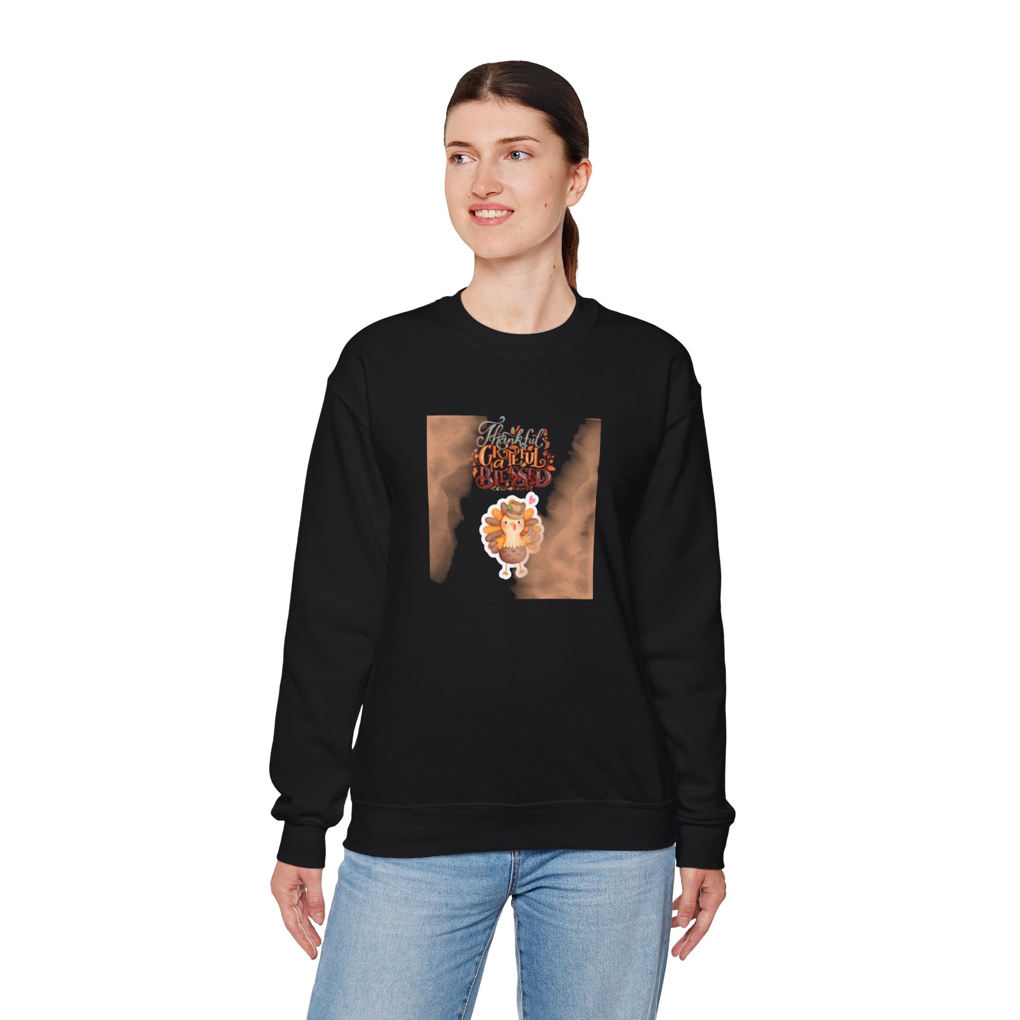 Thankful Grateful Blessed Unisex Heavy Blend™ Crewneck Sweatshirt