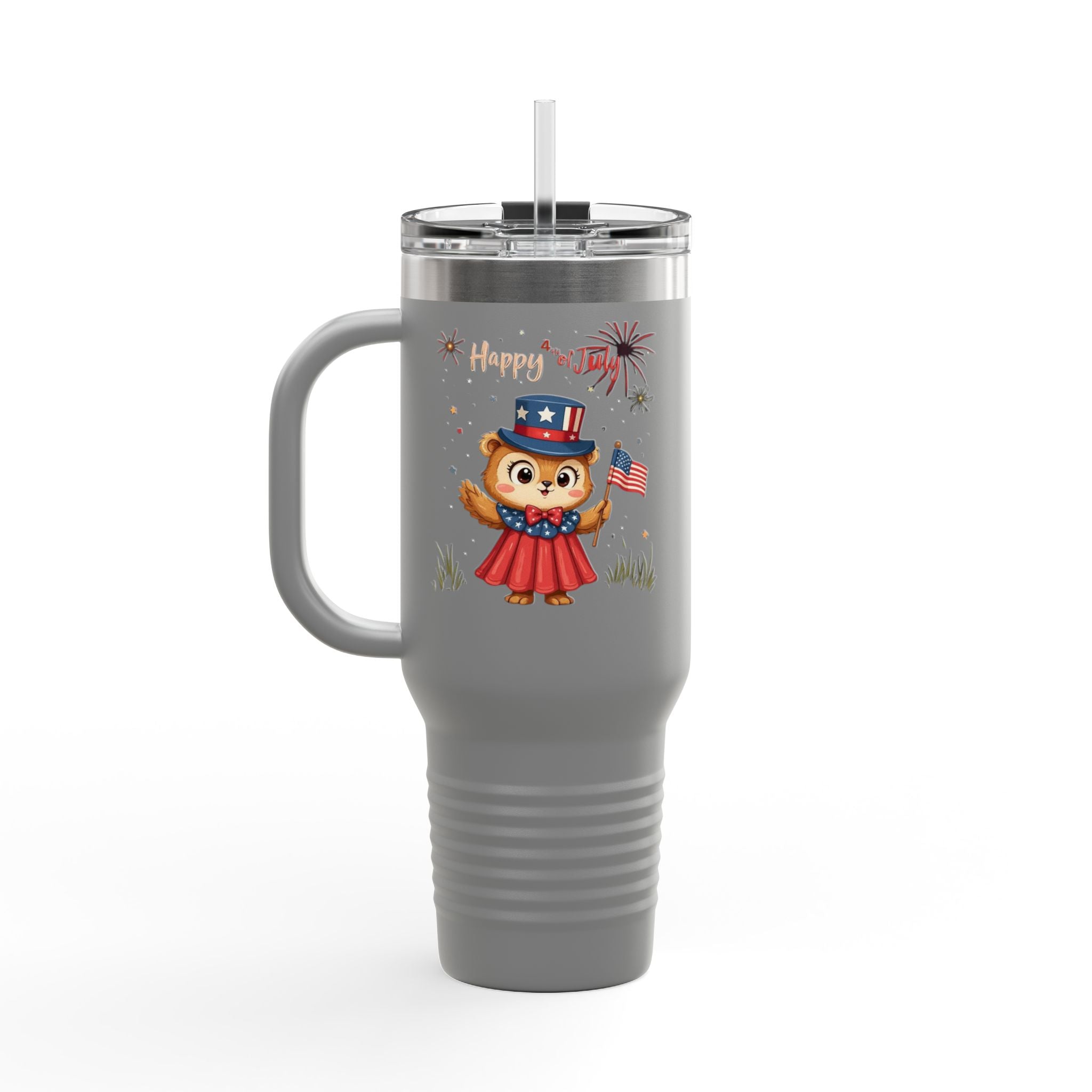 Happy Independence Day  Insulated Travel Mug, 40oz