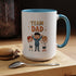 Team Dad Accent Coffee Mug