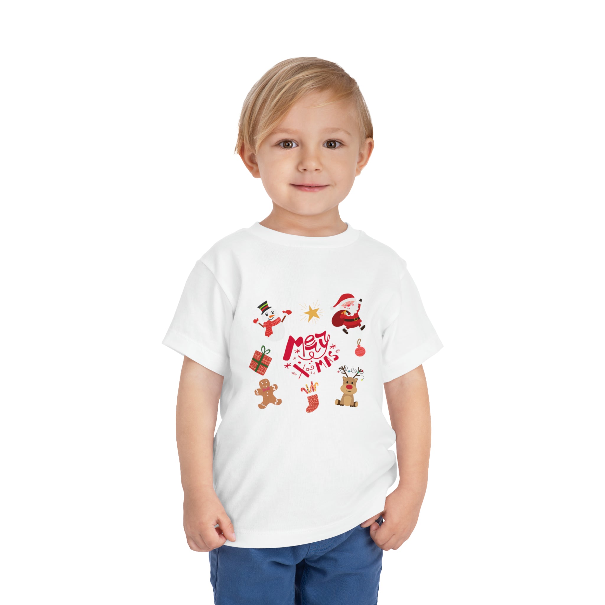 Merry Christmas Crew Toddler Short Sleeve Tee