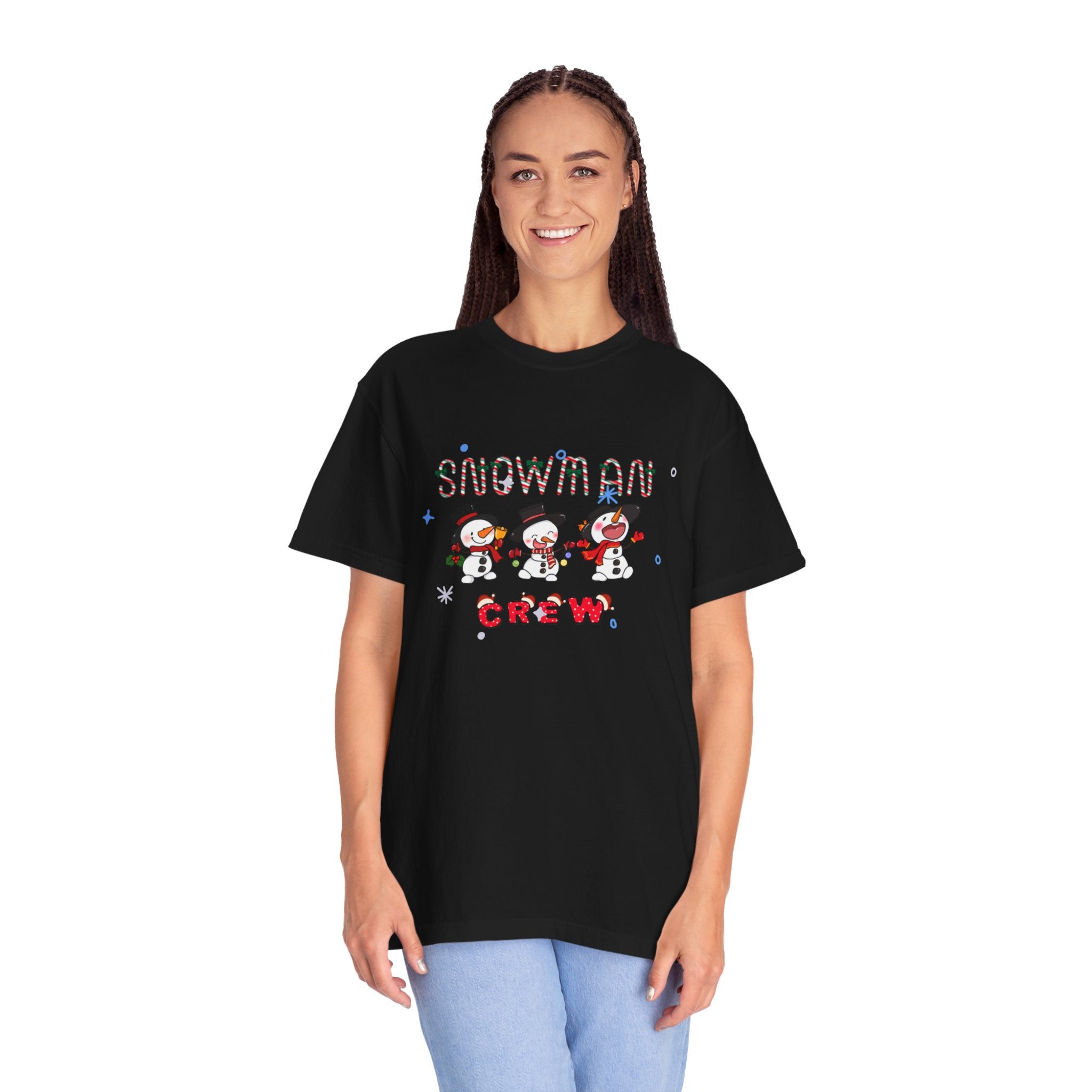 Snowman Crew Unisex Garment-Dyed T-shirt