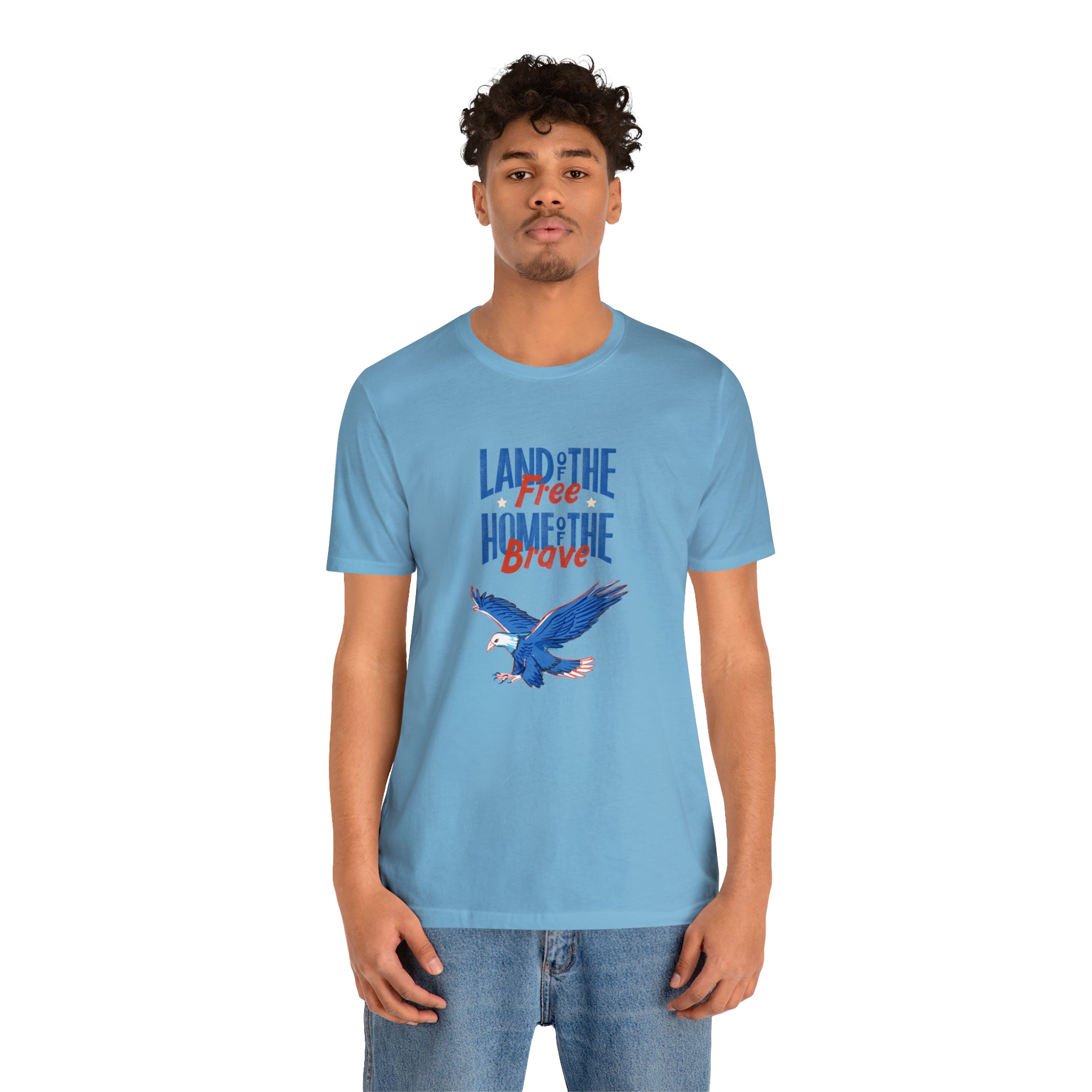 Land Of The Free Home Of The Brave Unisex Jersey Short Sleeve Tee