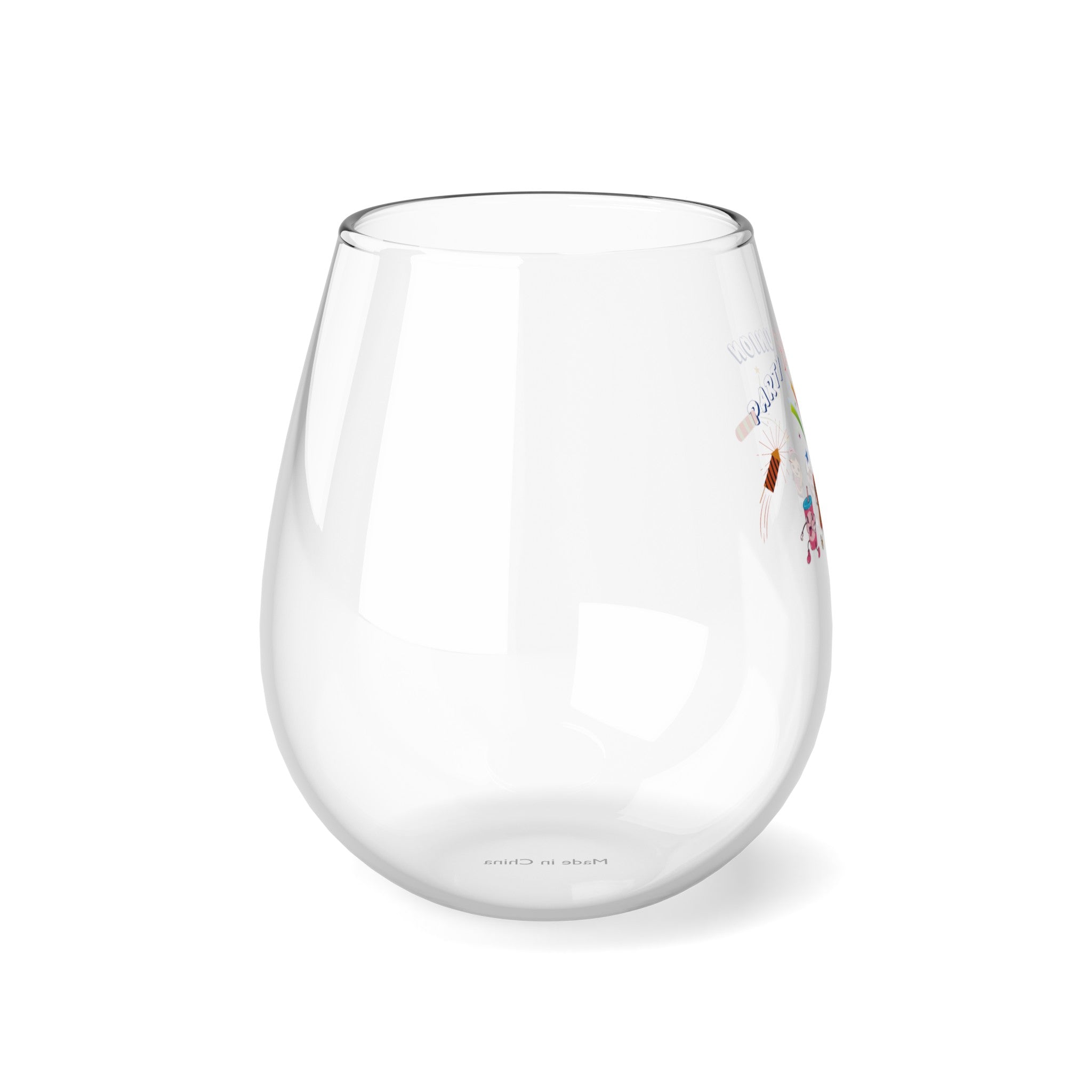Party In The Union Stemless Wine Glass, 11.75oz