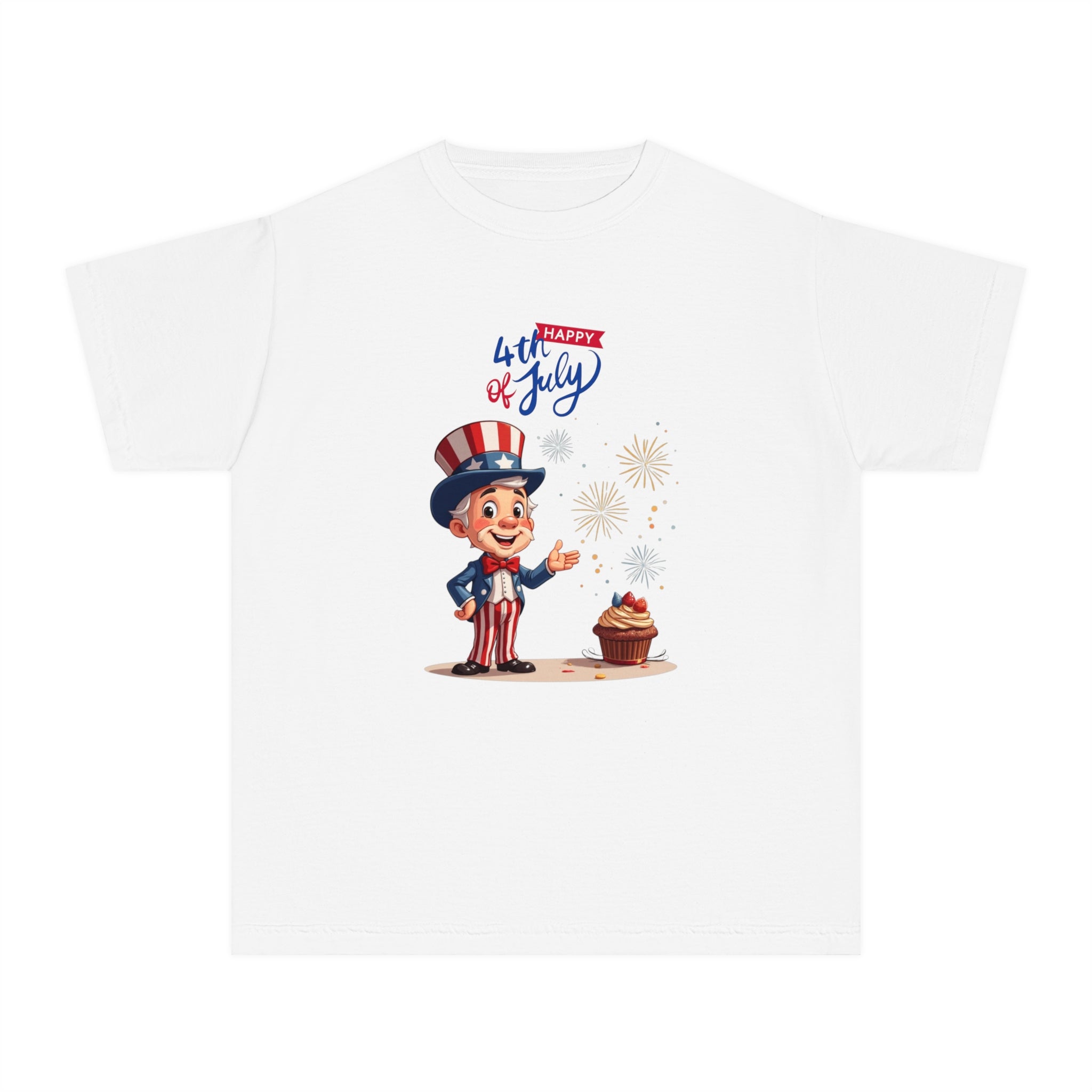Uncle Sam Happy 4th of July Youth Midweight Tee