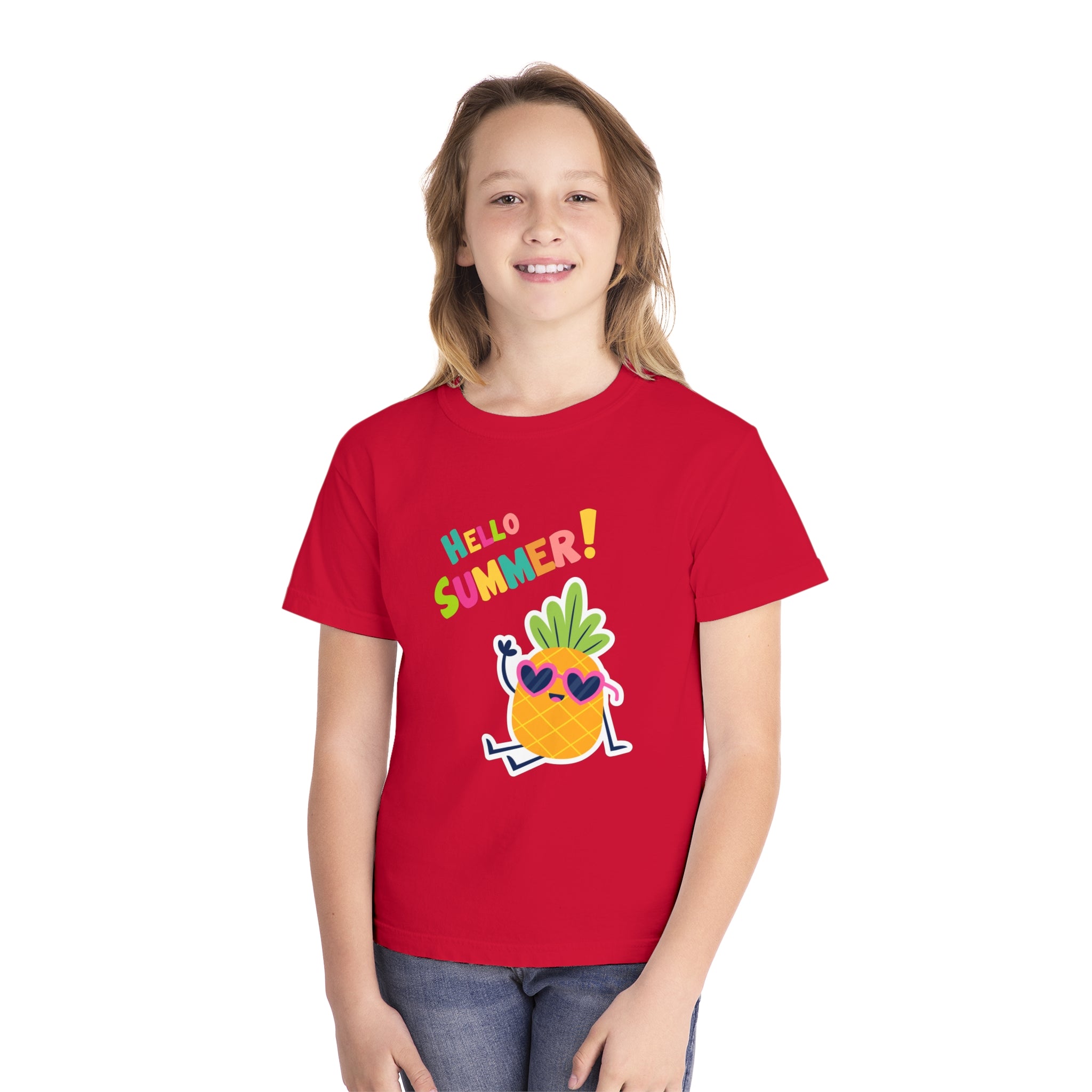 Hello Pineapple Summer Youth Midweight Tee