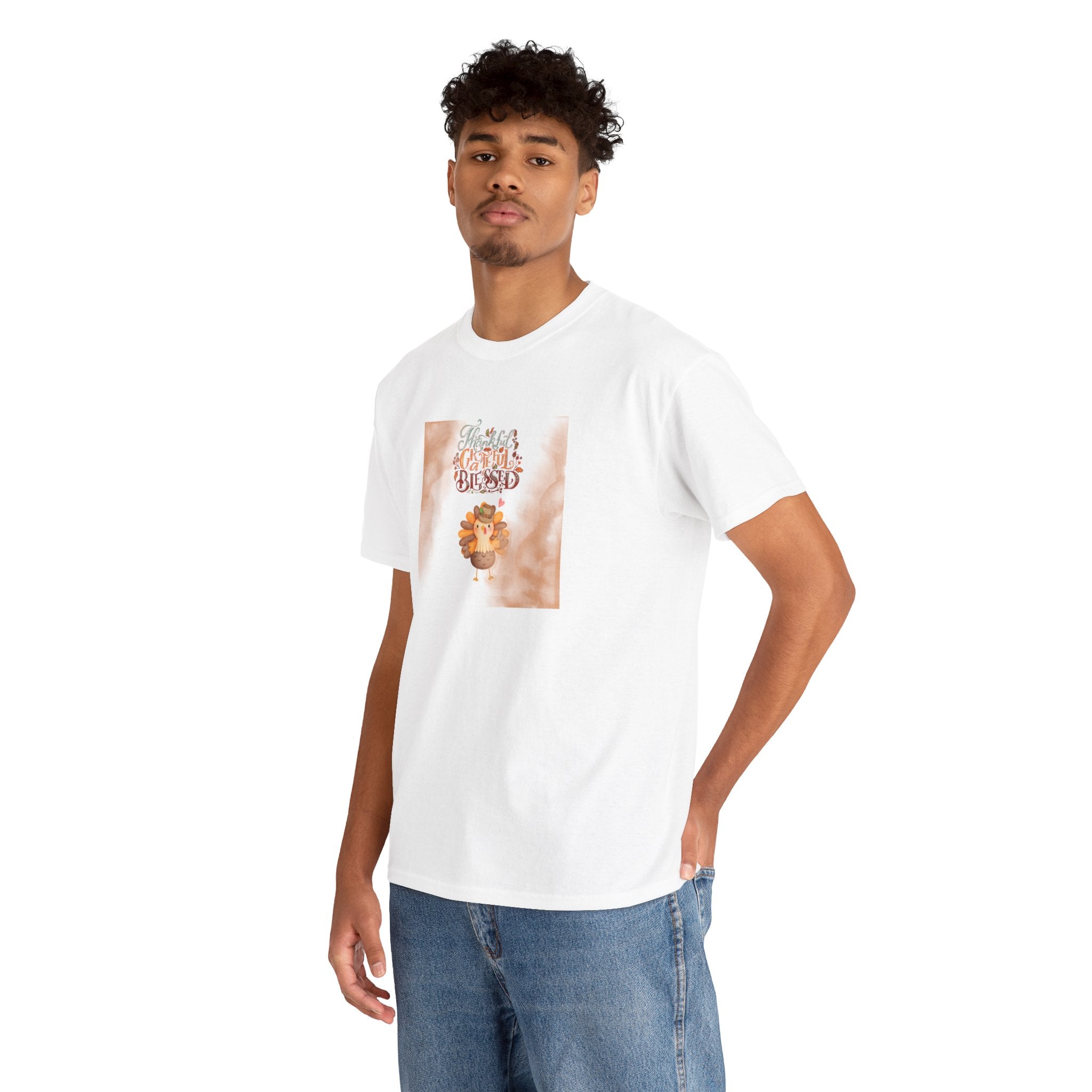 Thankful Grateful Blessed Unisex Heavy Cotton Tee