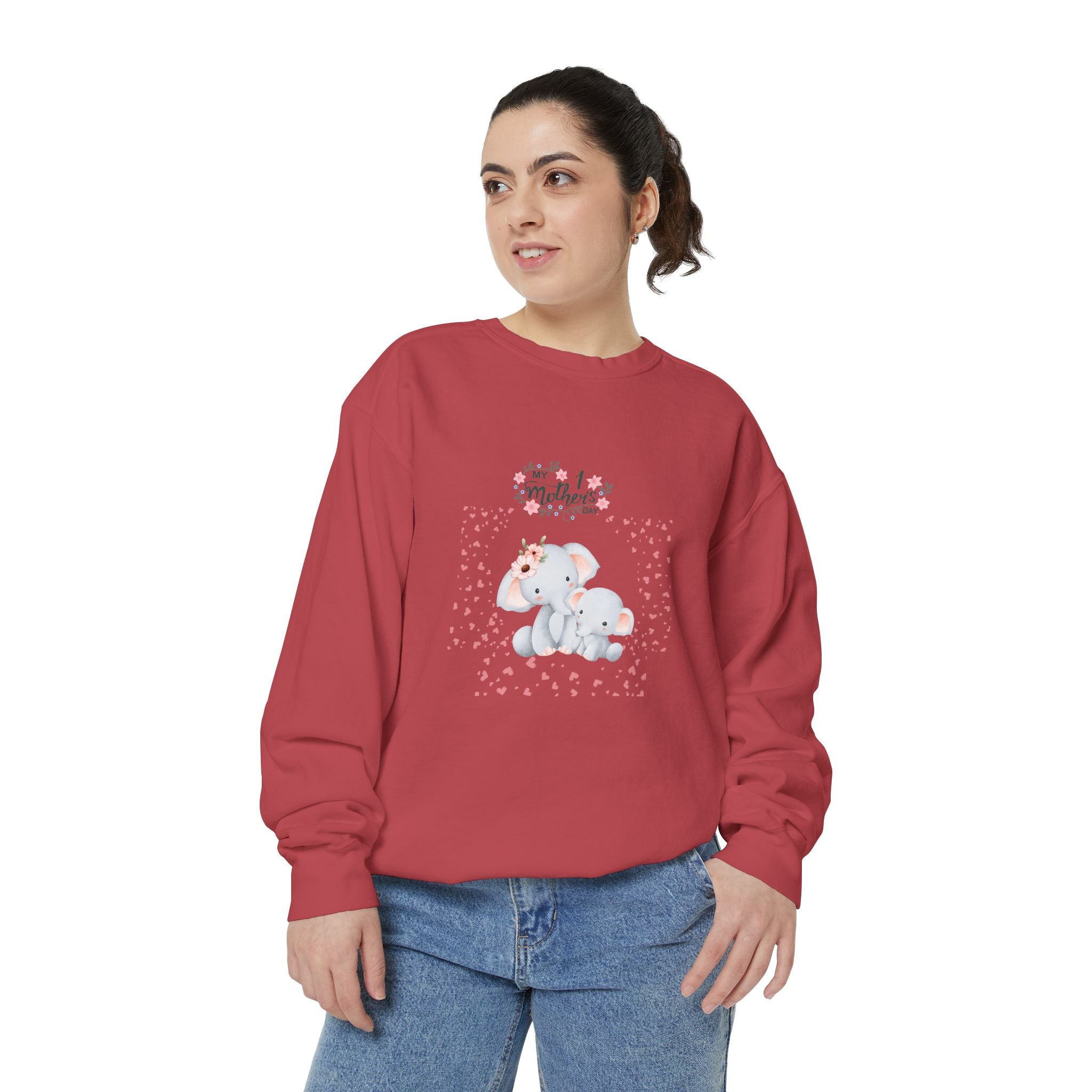 My 1st Mother's Day Sweatshirt Unisex Garment-Dyed