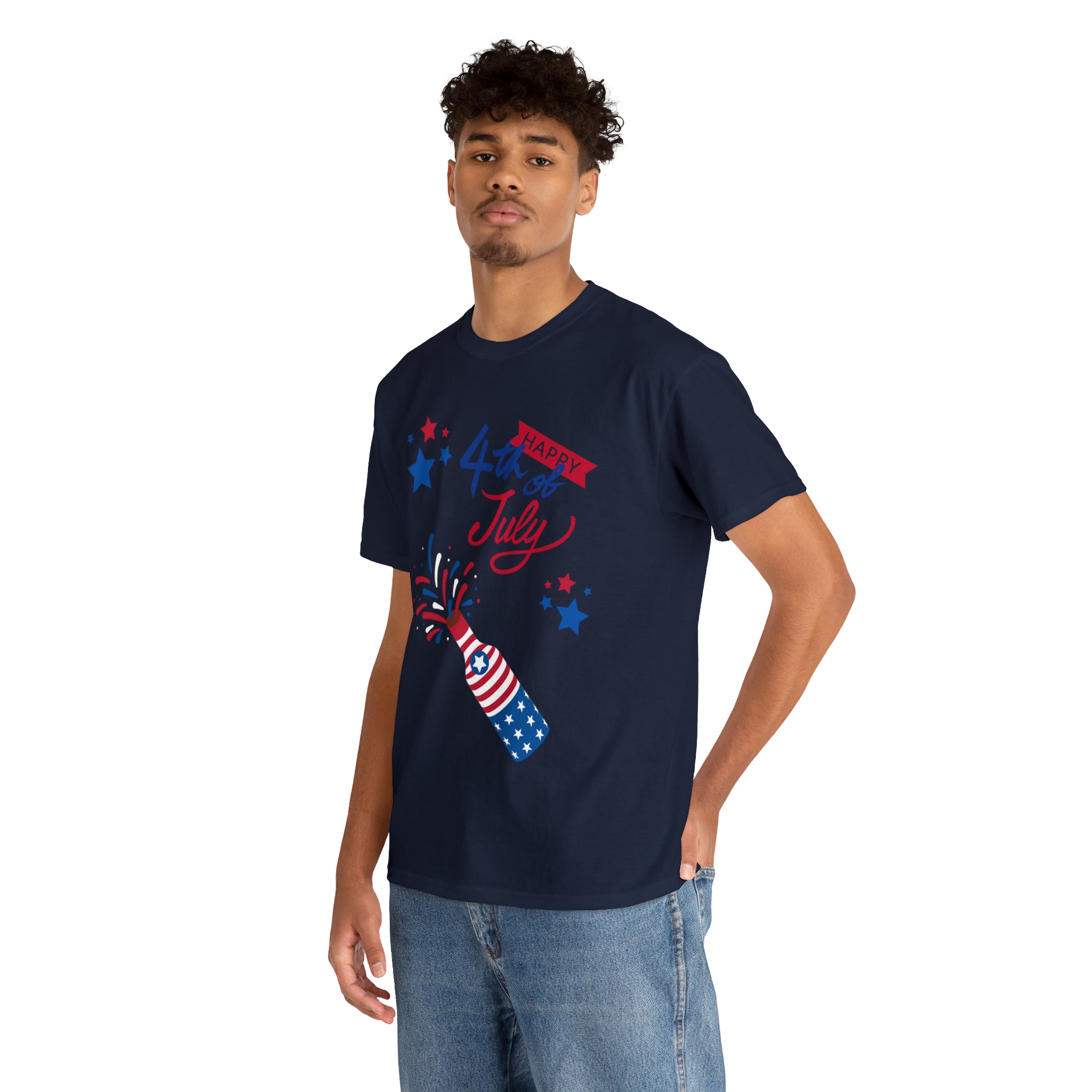 Happy 4th Of July Celebration Unisex Heavy Cotton Tee