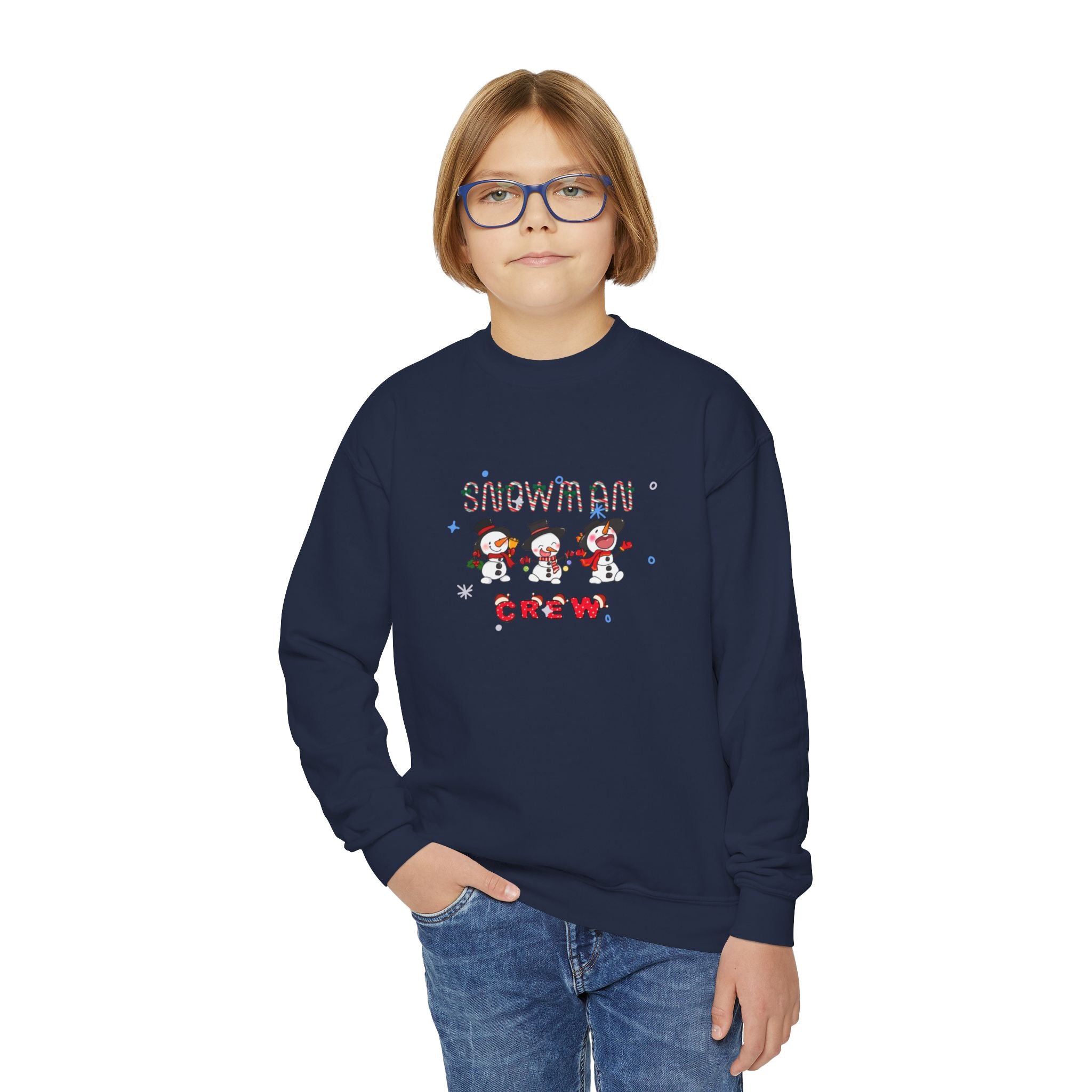 Snowman Crew Youth Crewneck Sweatshirt