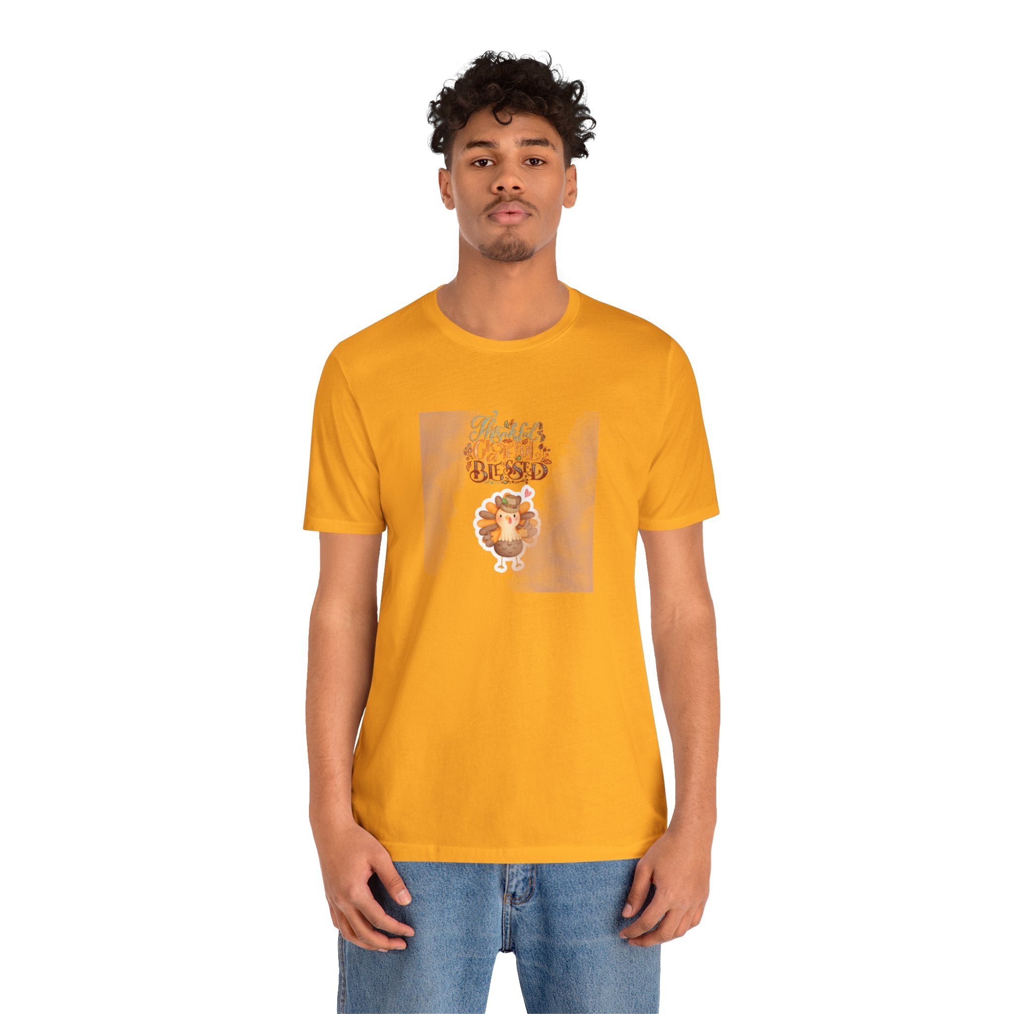 Thankful Grateful Blessed Unisex Jersey Short Sleeve Tee