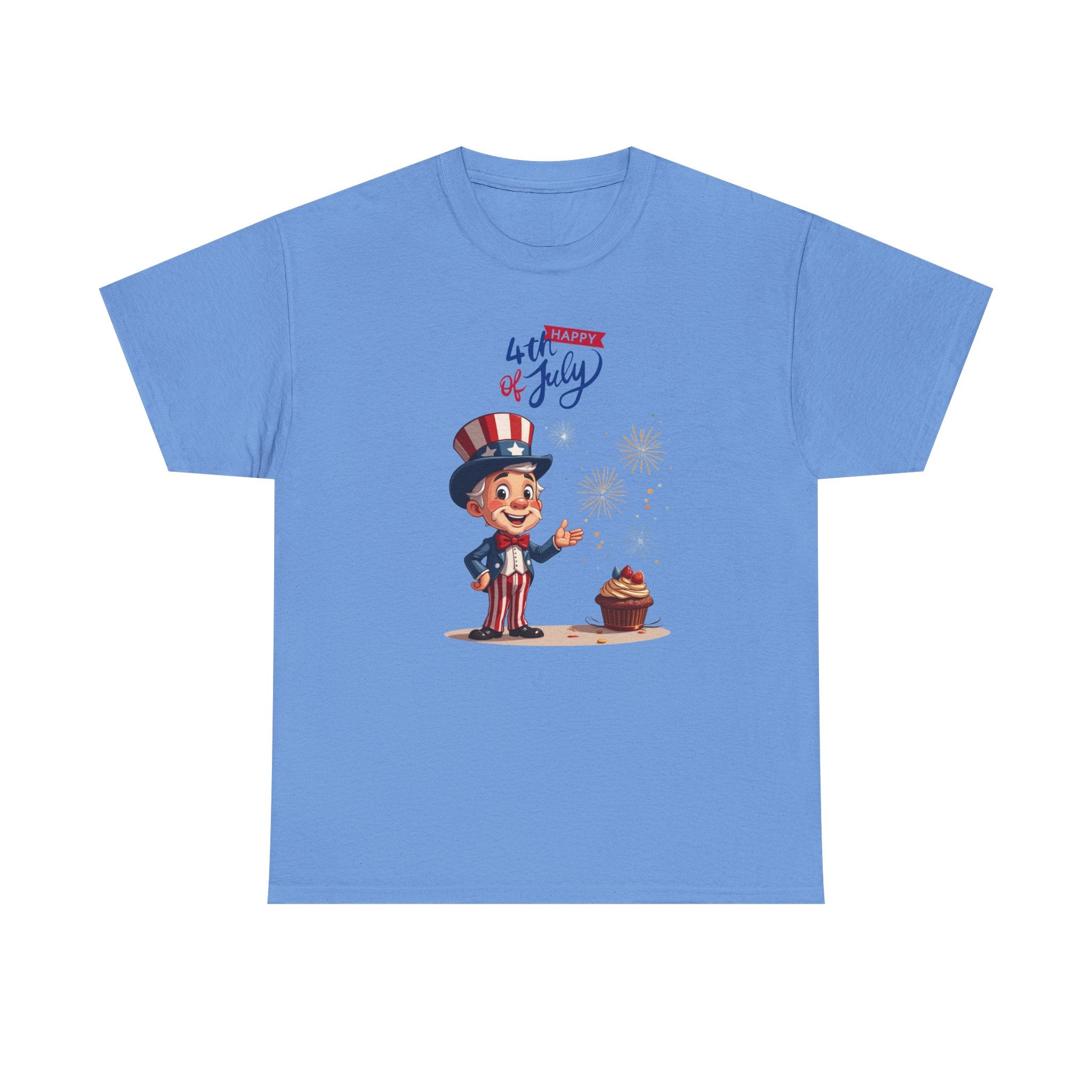 Uncle Sam Tee Happy of July, Unisex Heavy Cotton Shirt