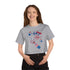 Happy 4th Of July Celebration Champion Women's Heritage Cropped T-Shirt