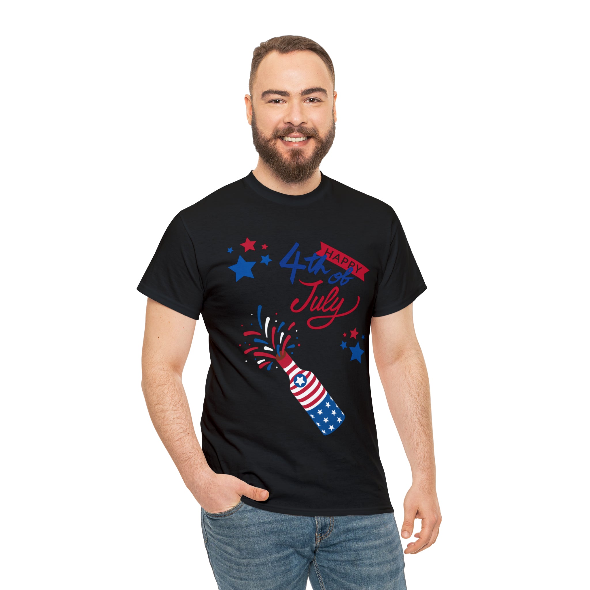 Happy 4th Of July Celebration Unisex Heavy Cotton Tee