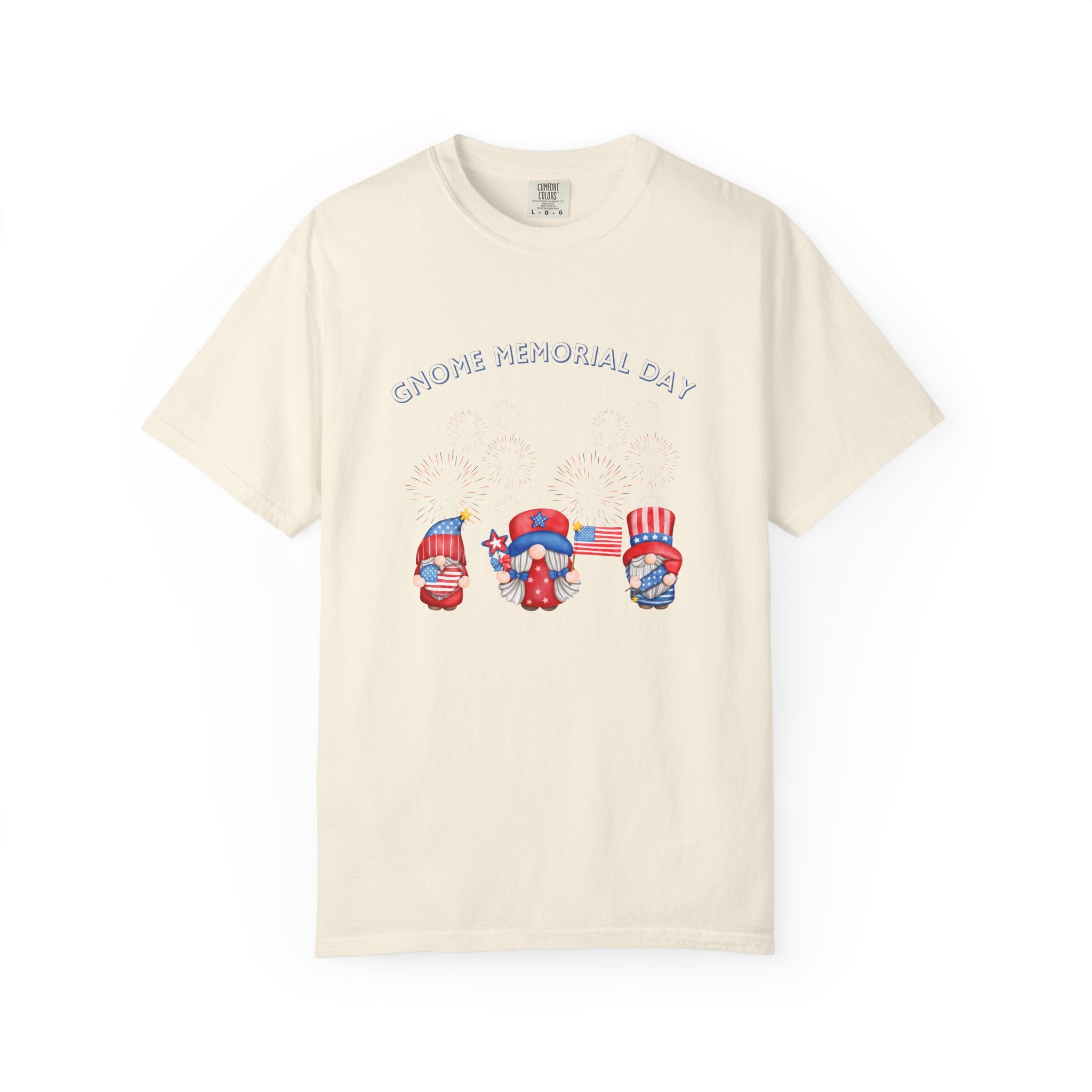 Gnome Memorial Day Unisex Garment-Dyed T-Shirt