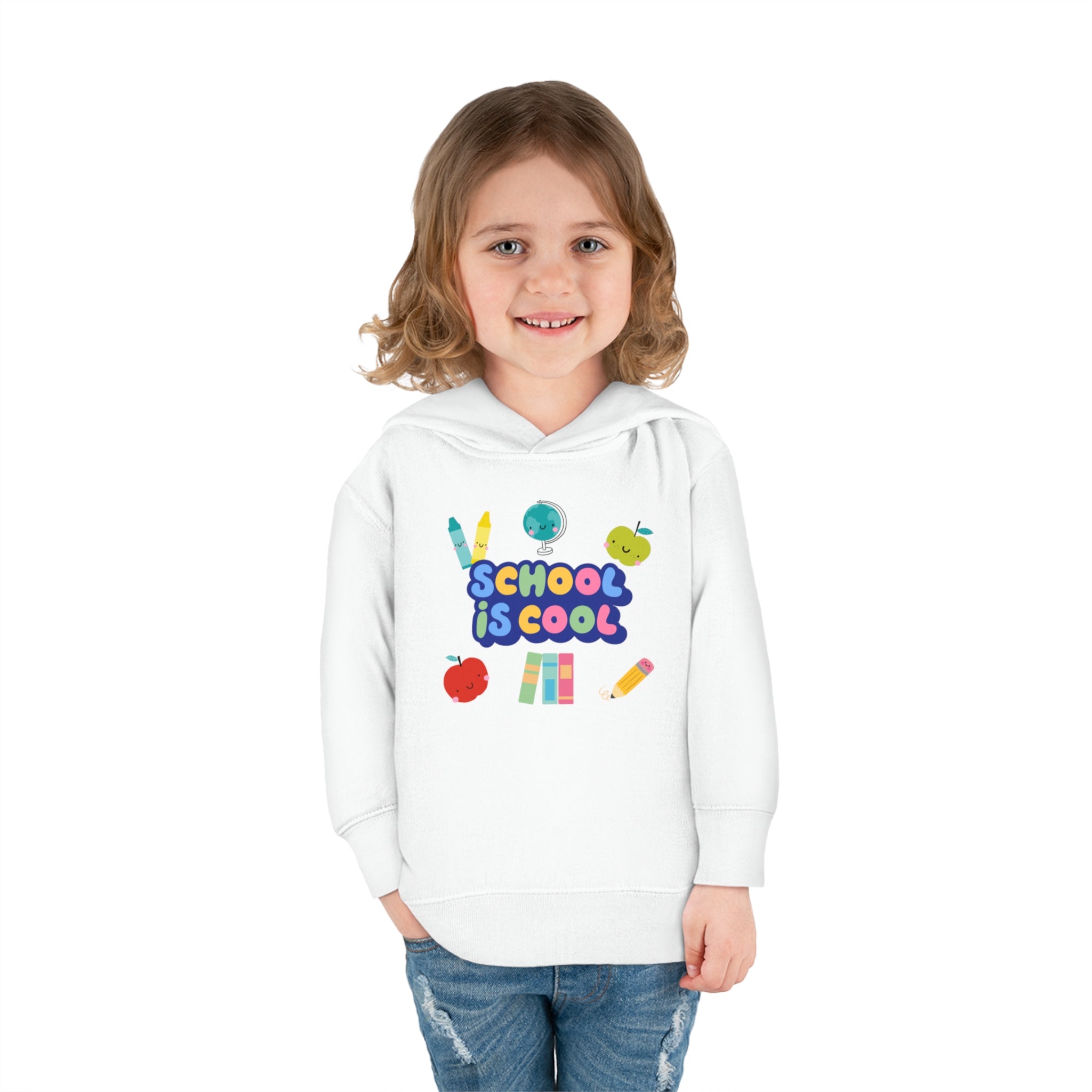 School Is Cool Toddler Pullover Fleece Hoodie