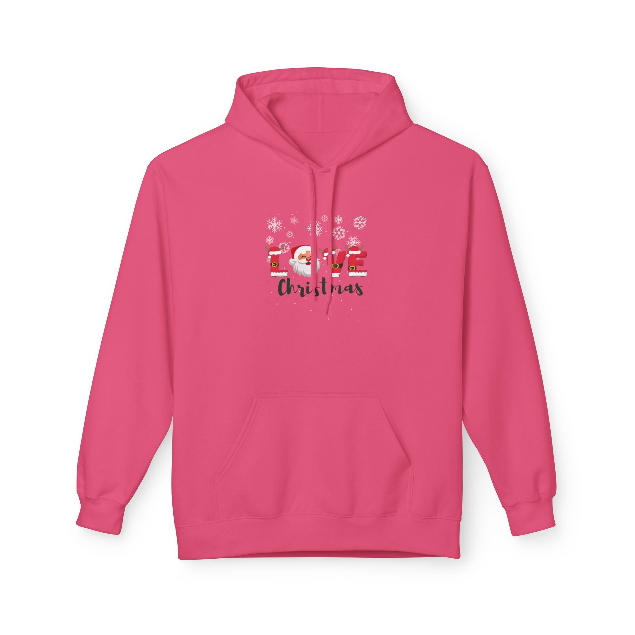 Santa Claus Loves Christmas Unisex Midweight Softstyle Fleece Hoodie