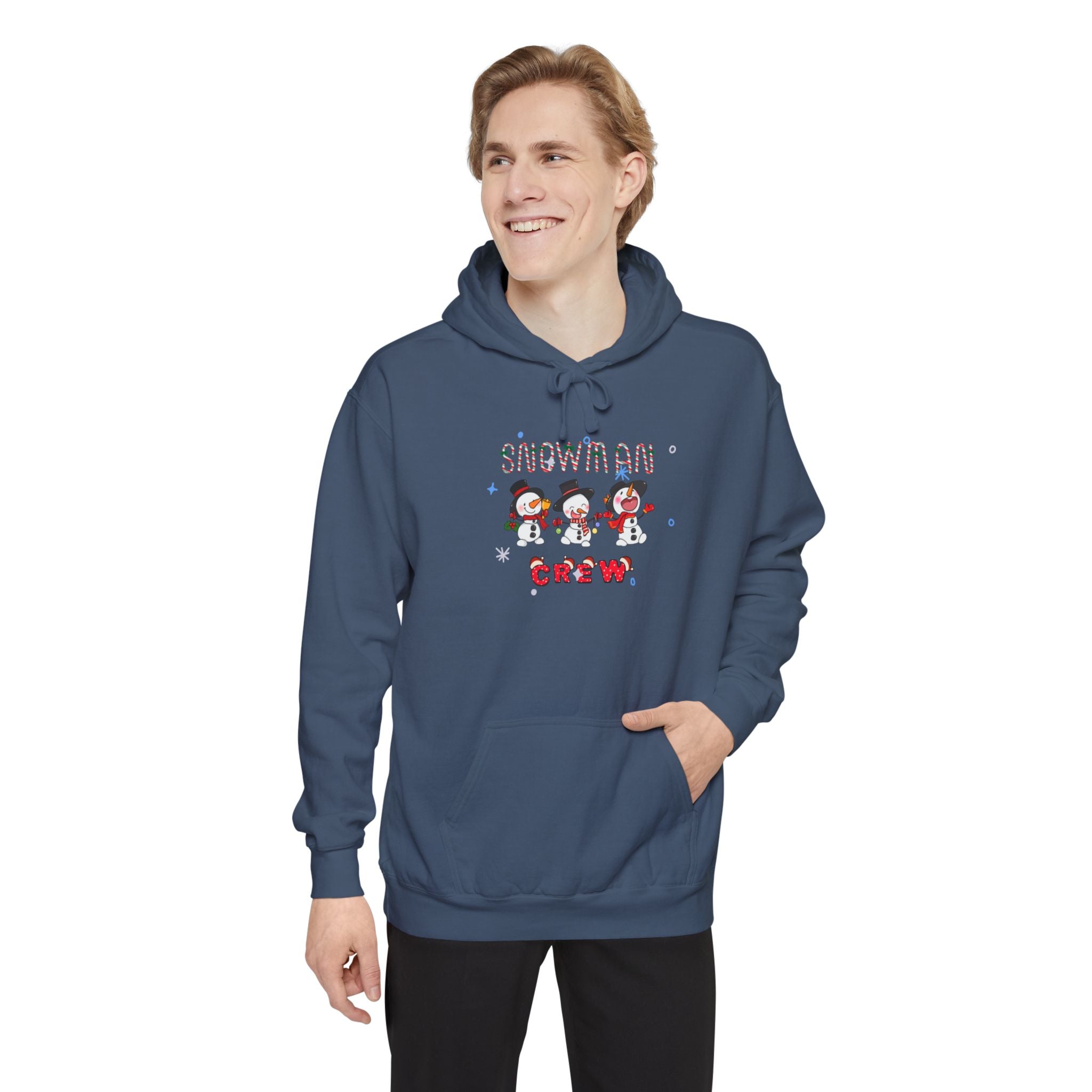 Snowman Crew Unisex Garment-Dyed Hoodie
