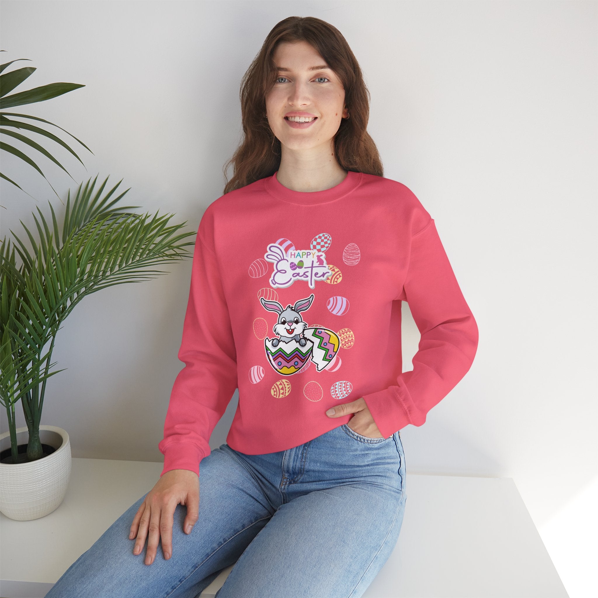 Easter Greetings Crewneck Sweatshirt – Unisex Heavy Blend™ – Happy Easter Design