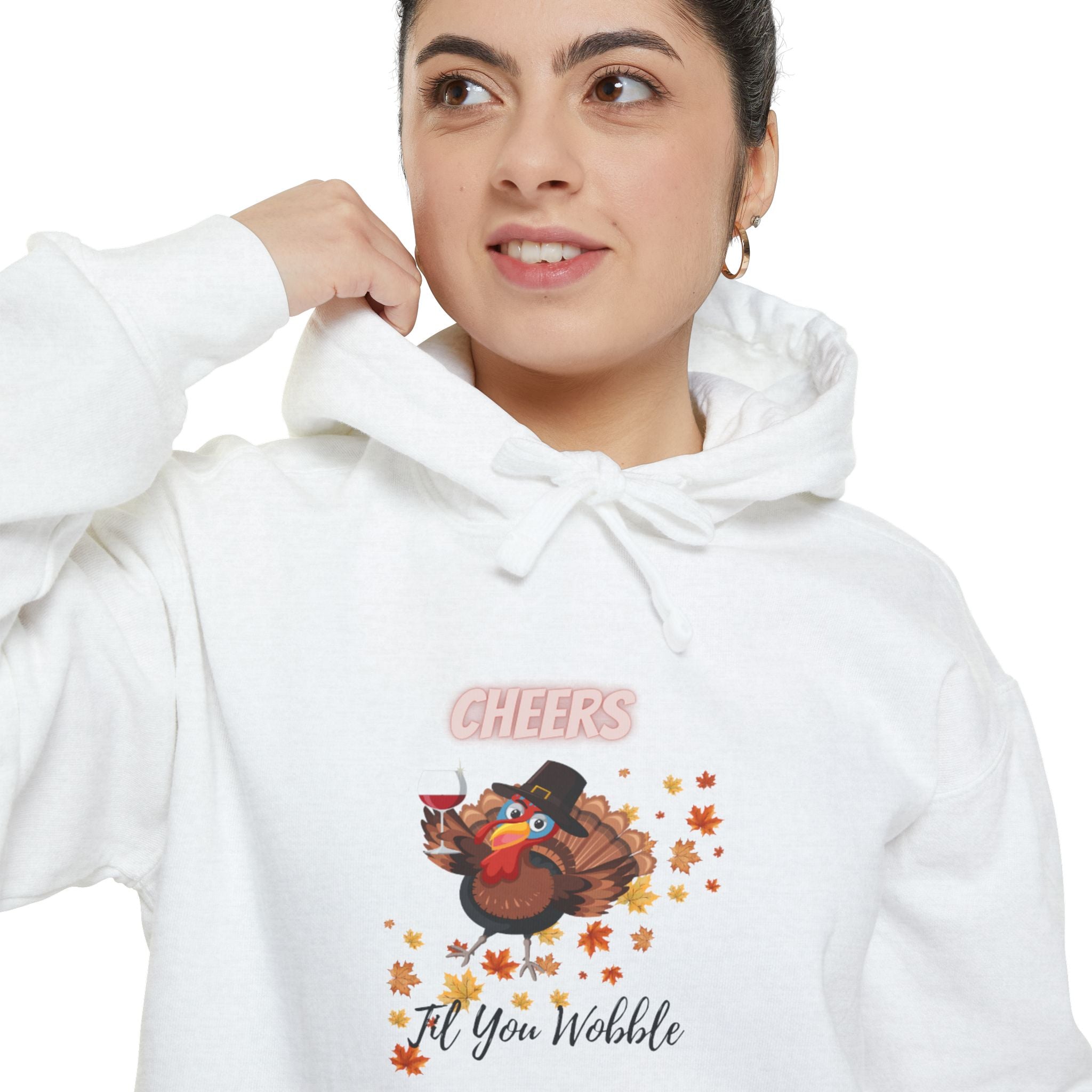 Cheers Til You Wobble Unisex Garment-Dyed Hoodie