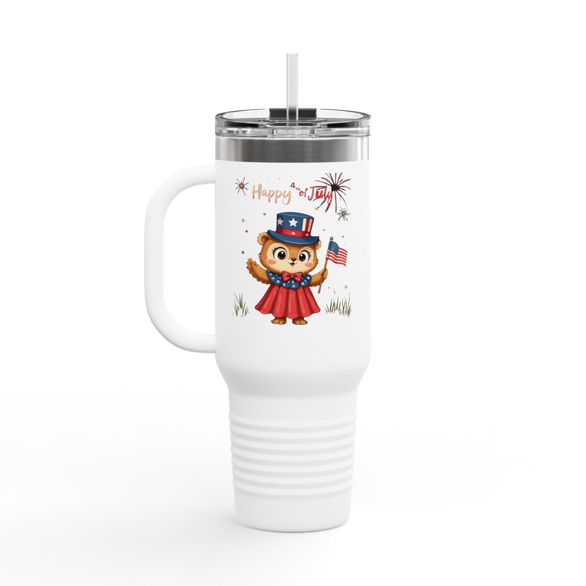 Happy Independence Day  Insulated Travel Mug, 40oz