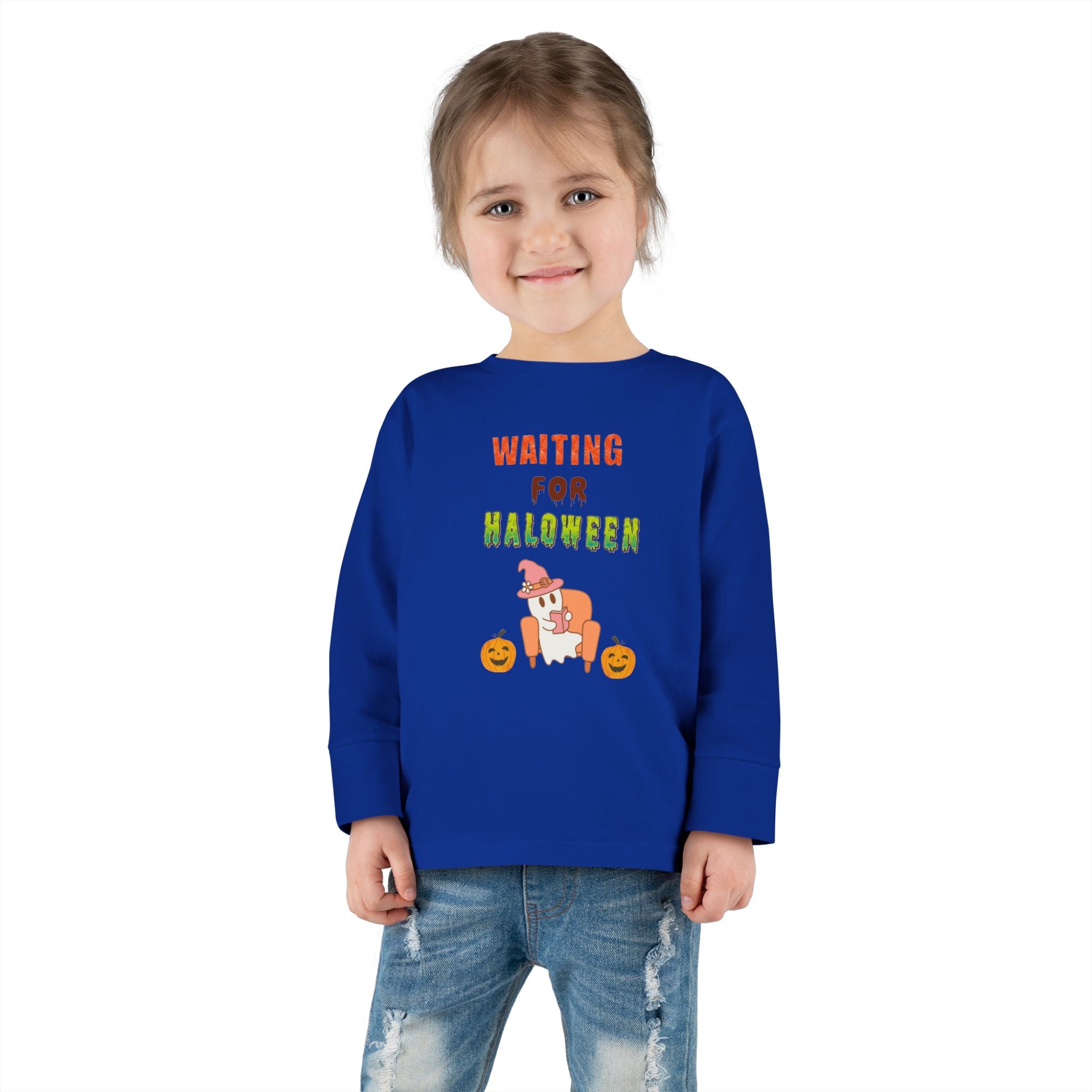 Waiting For Halloween Toddler Long Sleeve Tee