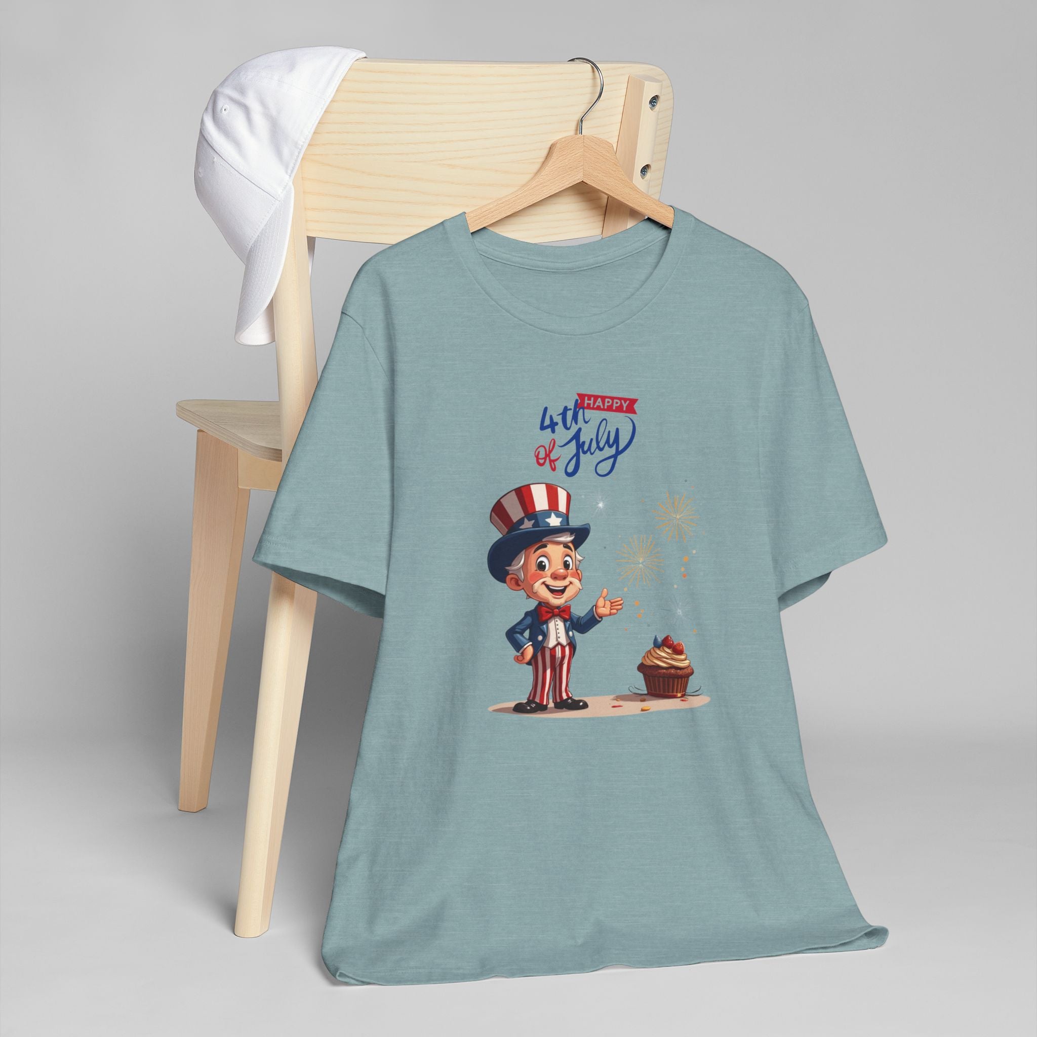 Uncle Sam Happy 4th of July Unisex Jersey T-Shirt