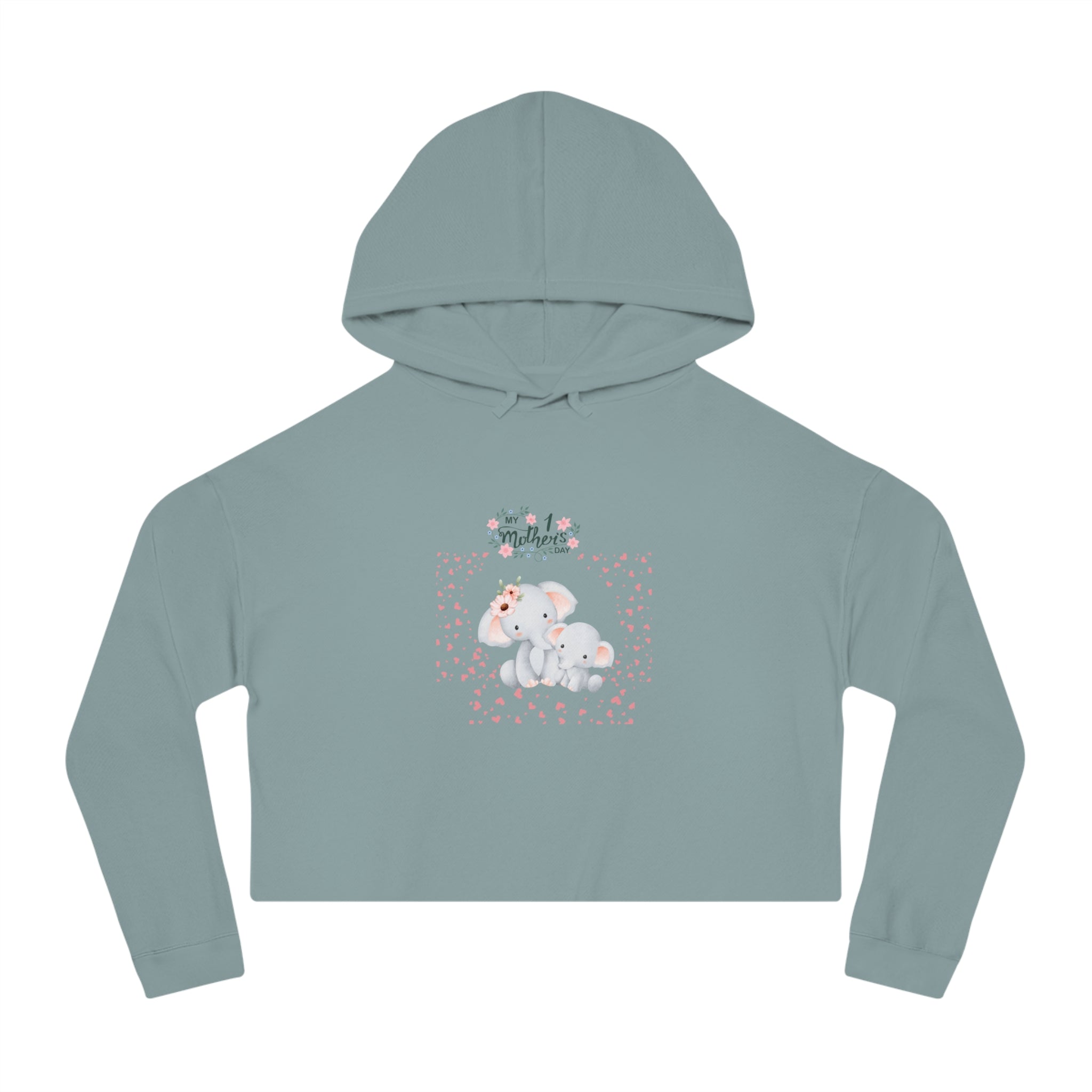 My 1st Mother's Day Cropped Hooded Sweatshirt
