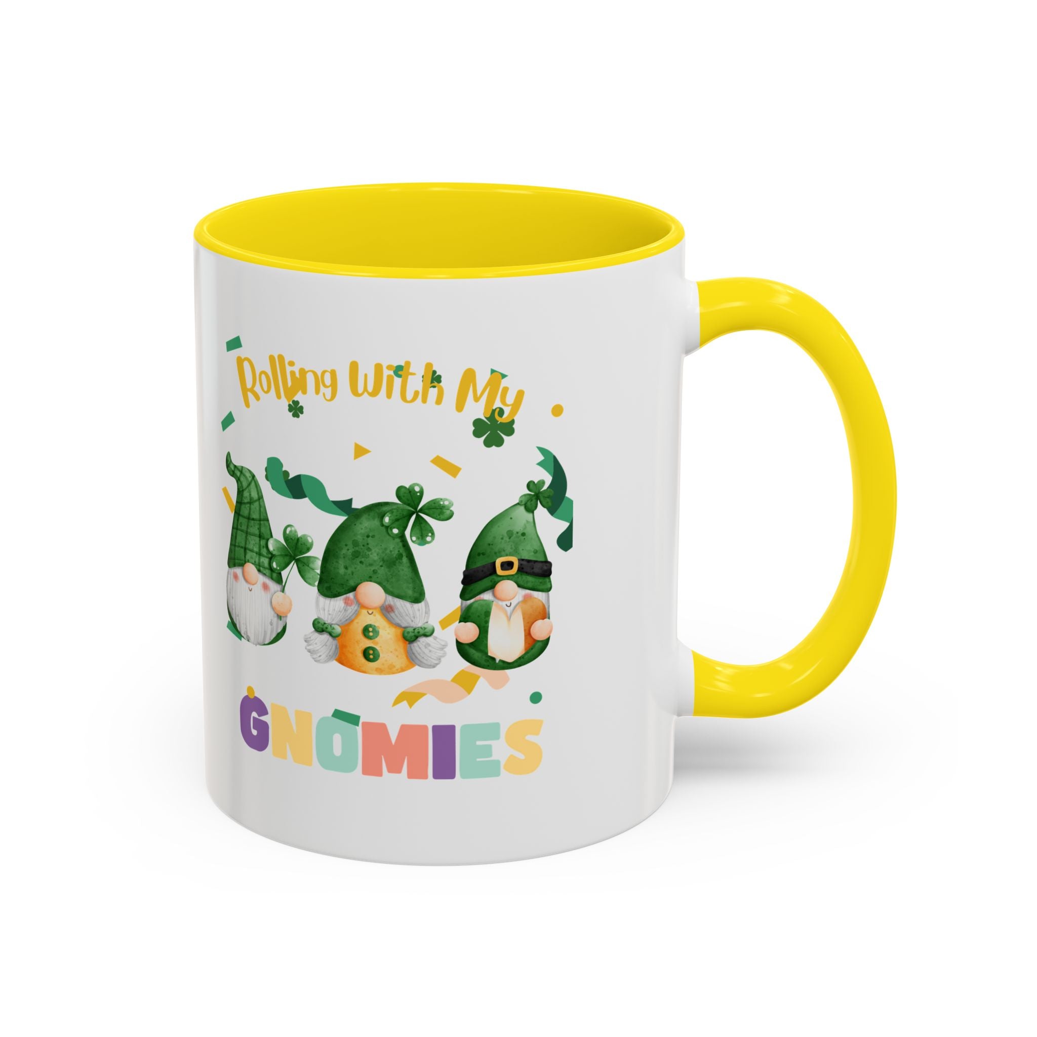 Rolling With My Gnomies Accent Coffee Mug - Fun St. Patrick's Day Gift