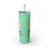 Happy All Hallows Eve Skinny Tumbler with Straw, 20oz