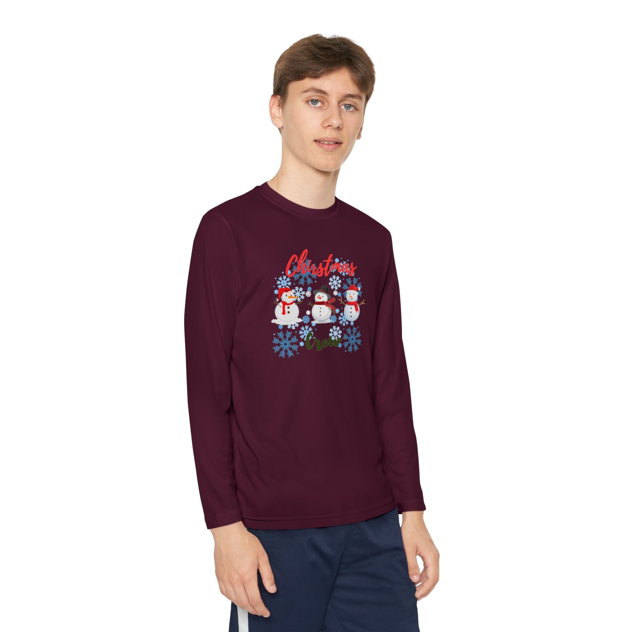 Christmas Crew Youth Long Sleeve Competitor Tee