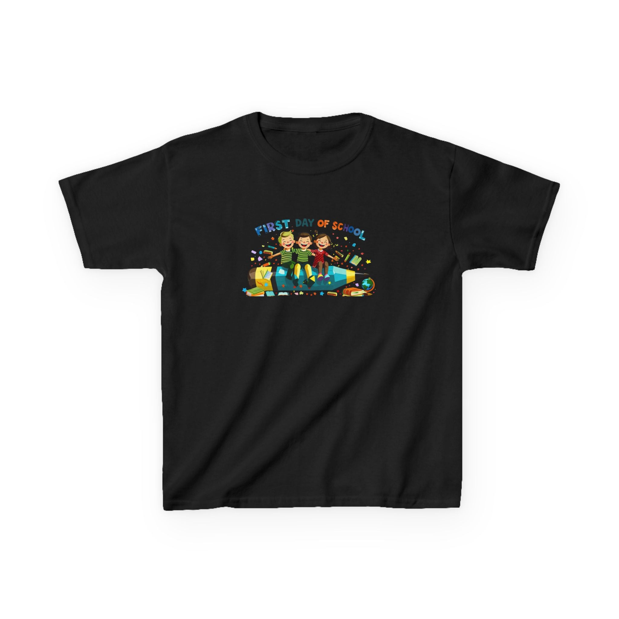 First Day of School Kids Heavy Cotton Tee