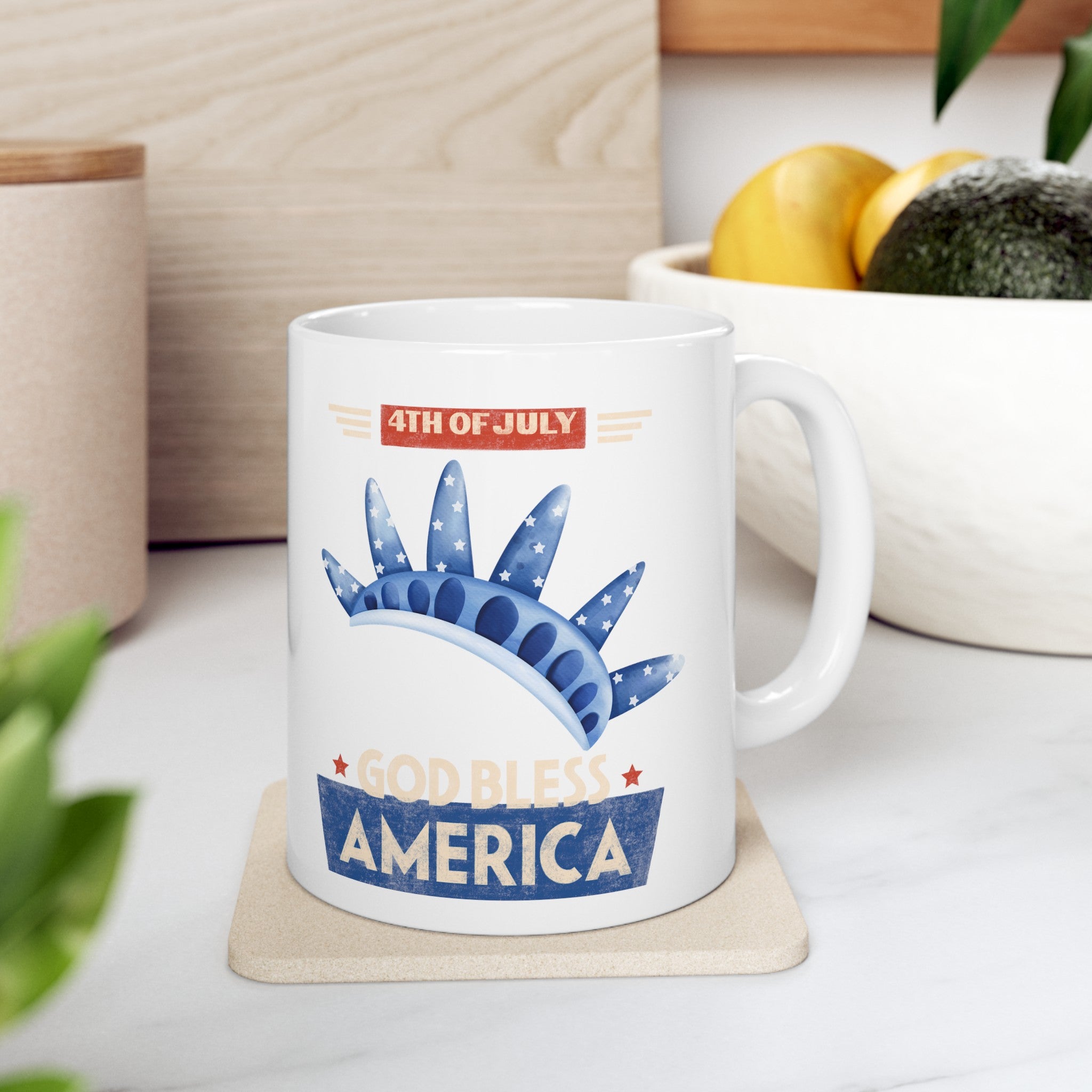 God Bless America Ceramic Mug, (11oz, 15oz)