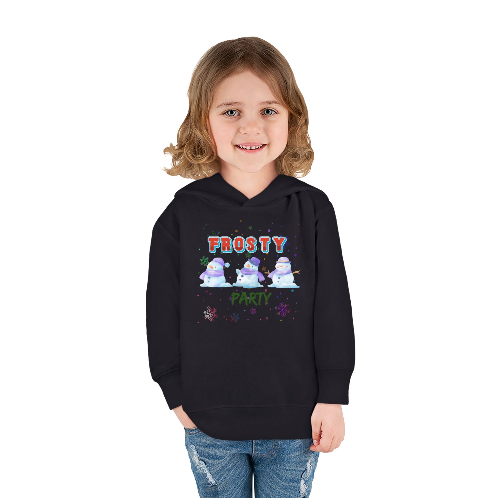 Frosty Party Toddler Pullover Fleece Hoodie