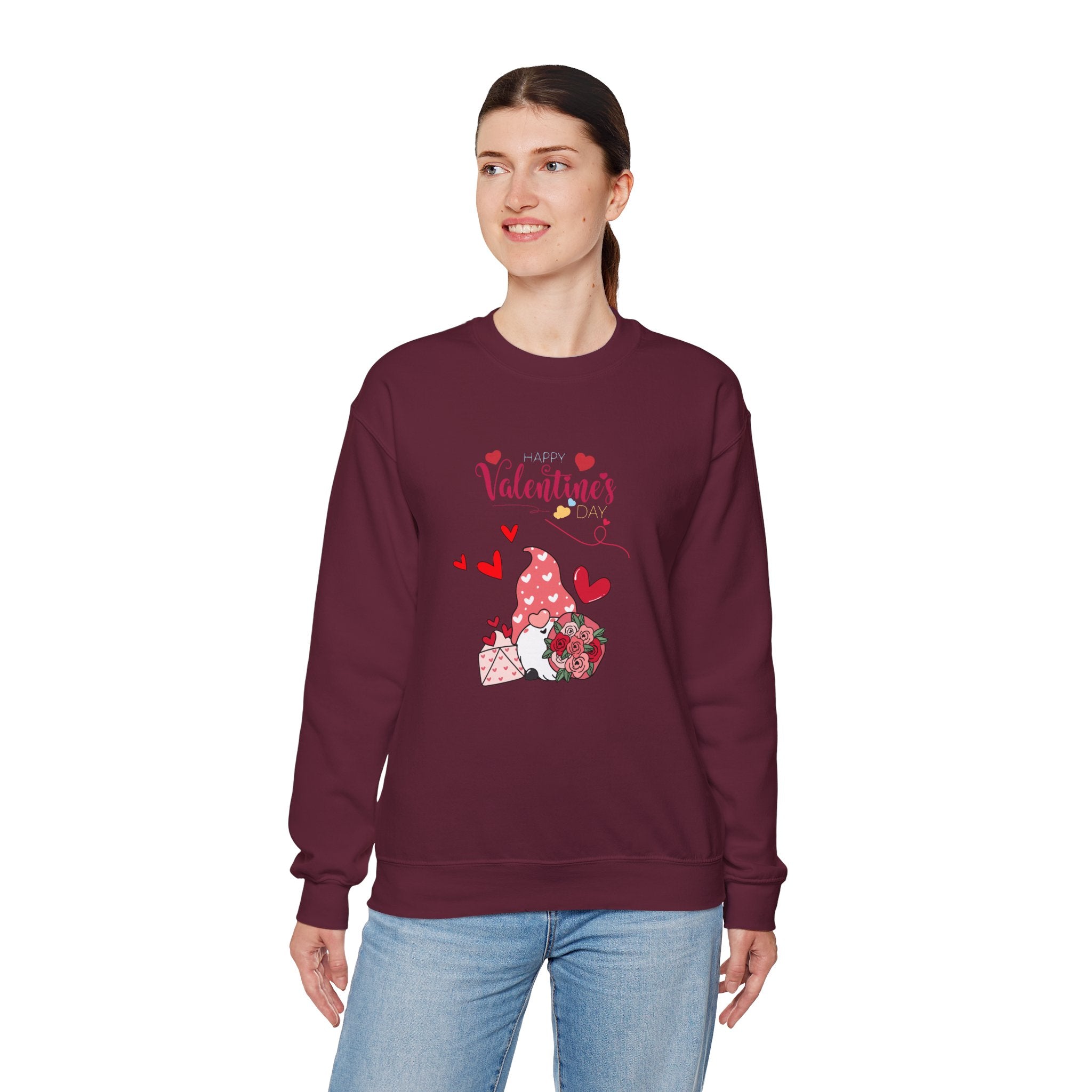 Gnome Valentine's Day Unisex Heavy Blend™ Crewneck Sweatshirt
