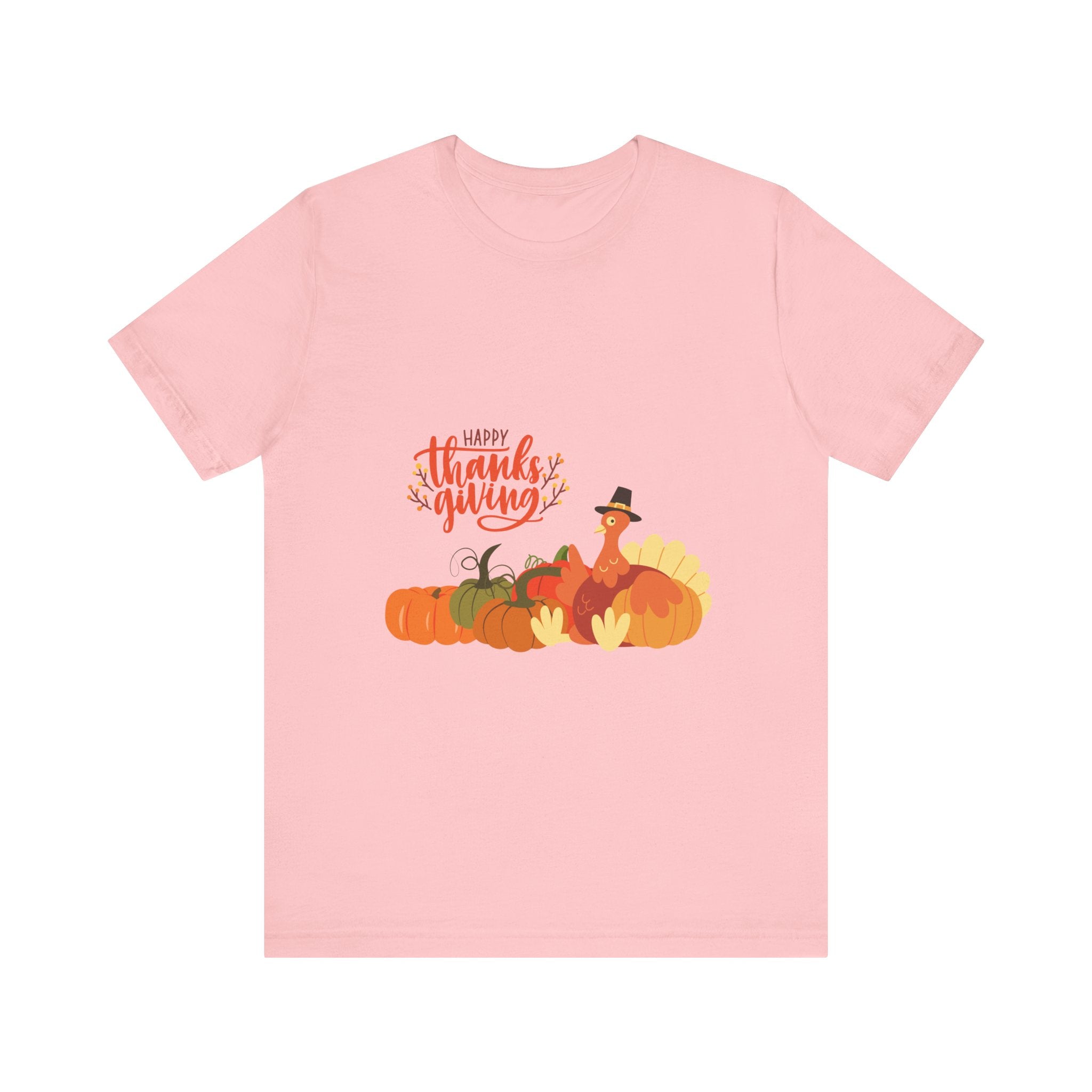 Happy Thanksgiving Turkey Unisex Jersey Short Sleeve Tee