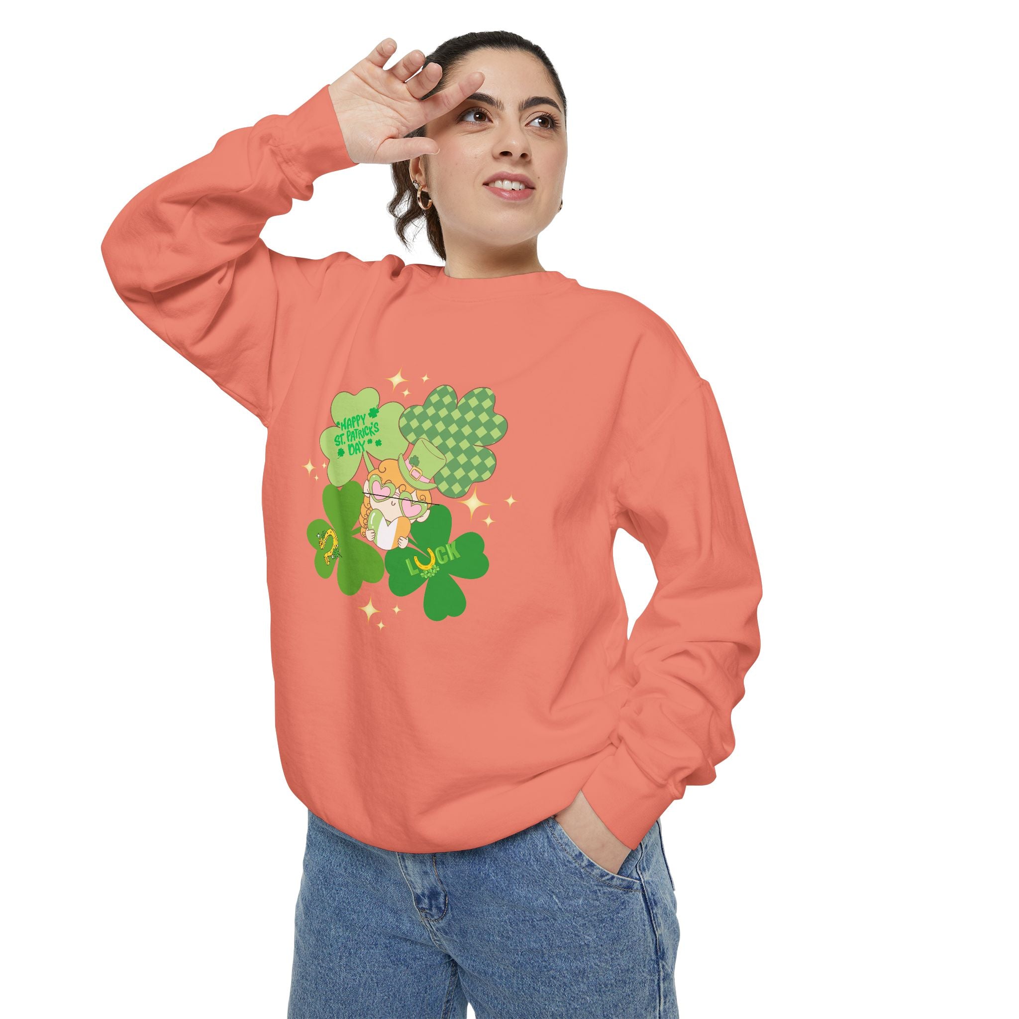 Retro St. Paddy's Day Unisex Garment-Dyed Sweatshirt