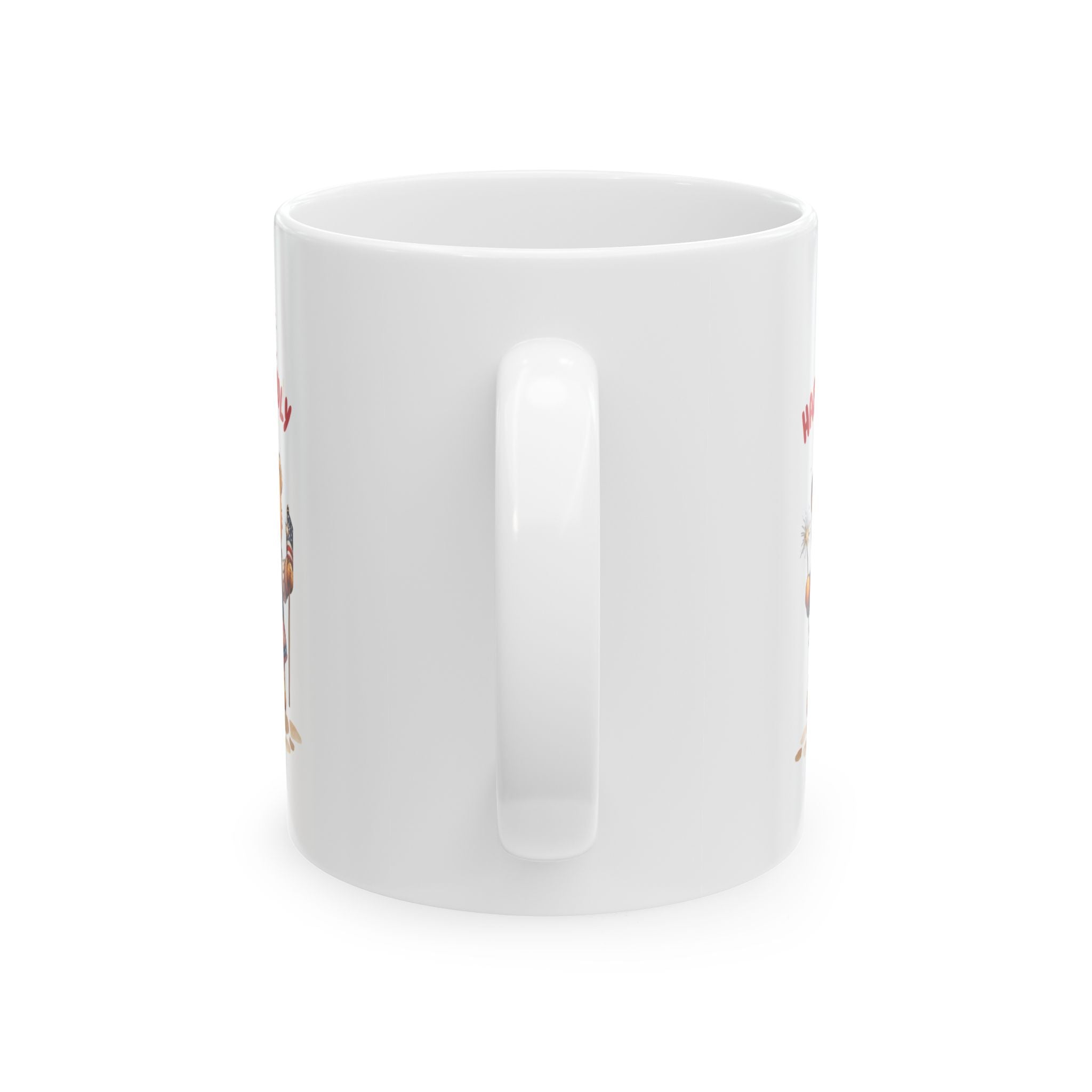 Happy 4th of July Teddy Bear Couple Ceramic Mug