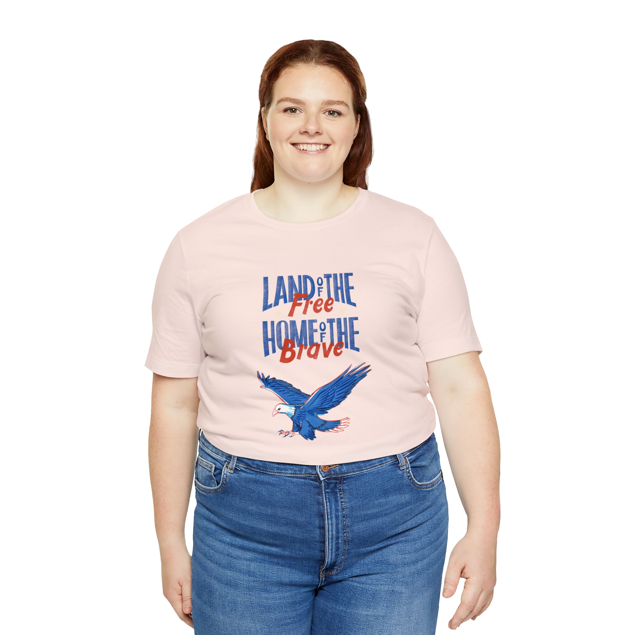 Land Of The Free Home Of The Brave Unisex Jersey Short Sleeve Tee