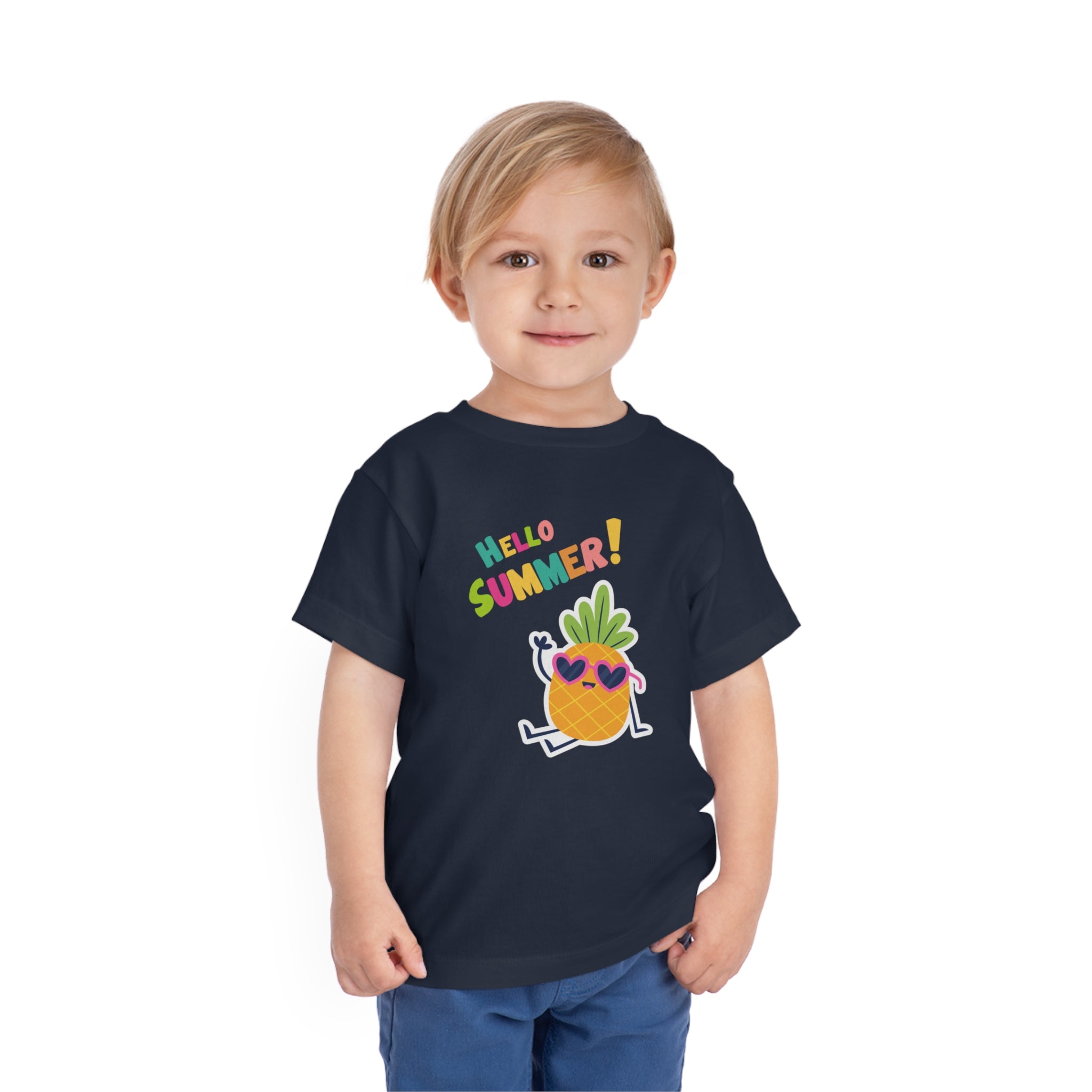 Hello Pineapple Summer Toddler Short Sleeve Tee