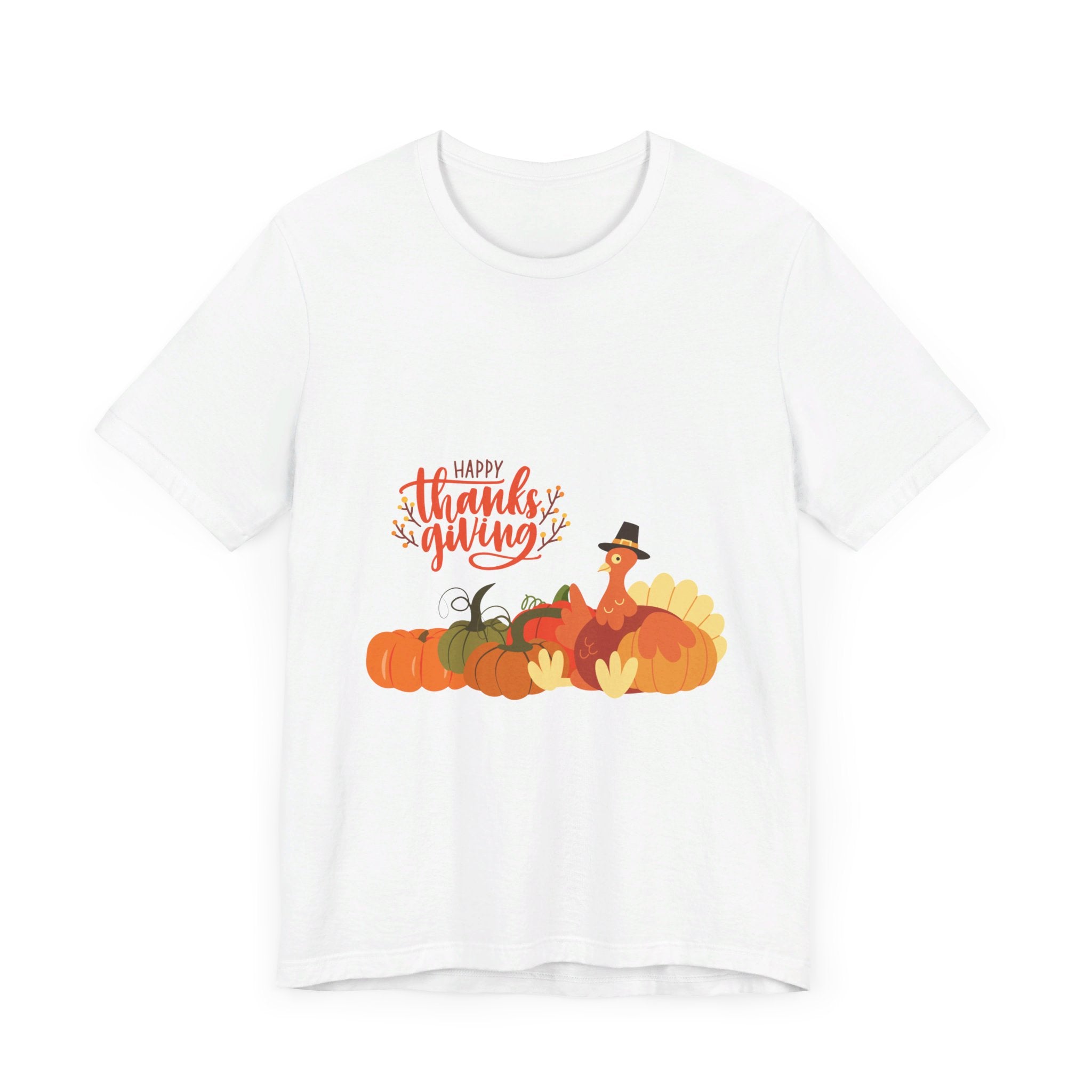 Happy Thanksgiving Turkey Unisex Jersey Short Sleeve Tee