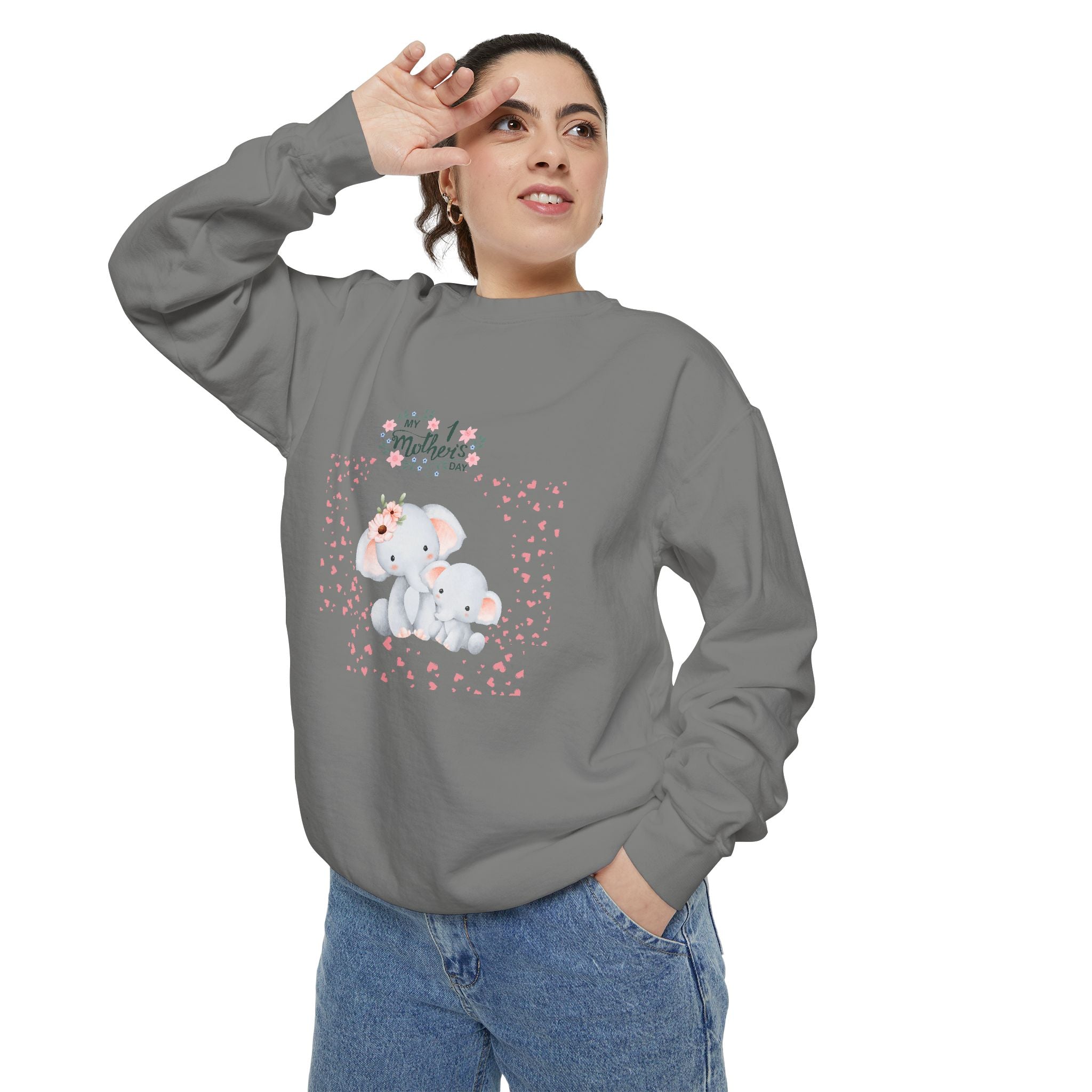 My 1st Mother's Day Sweatshirt Unisex Garment-Dyed