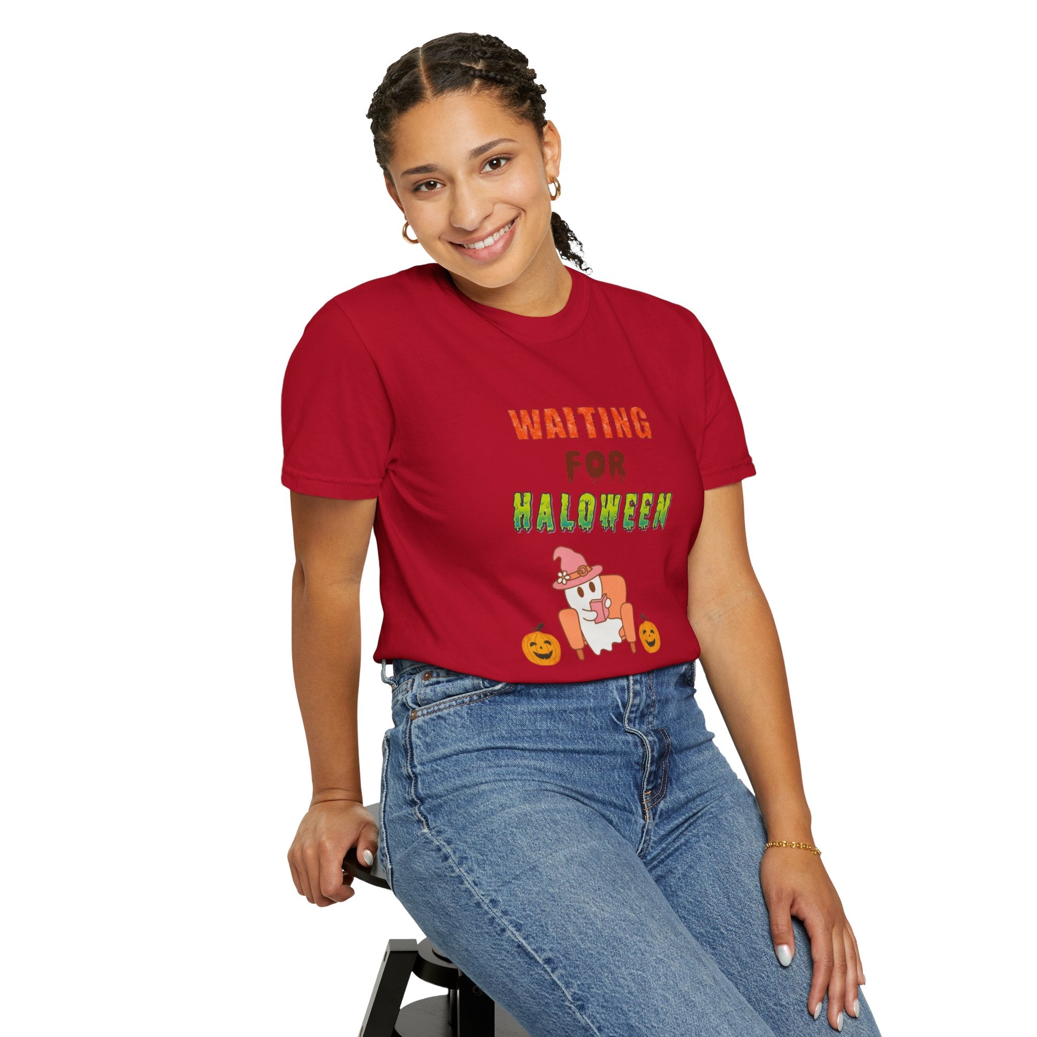 Waiting For Halloween Unisex Garment-Dyed T-shirt